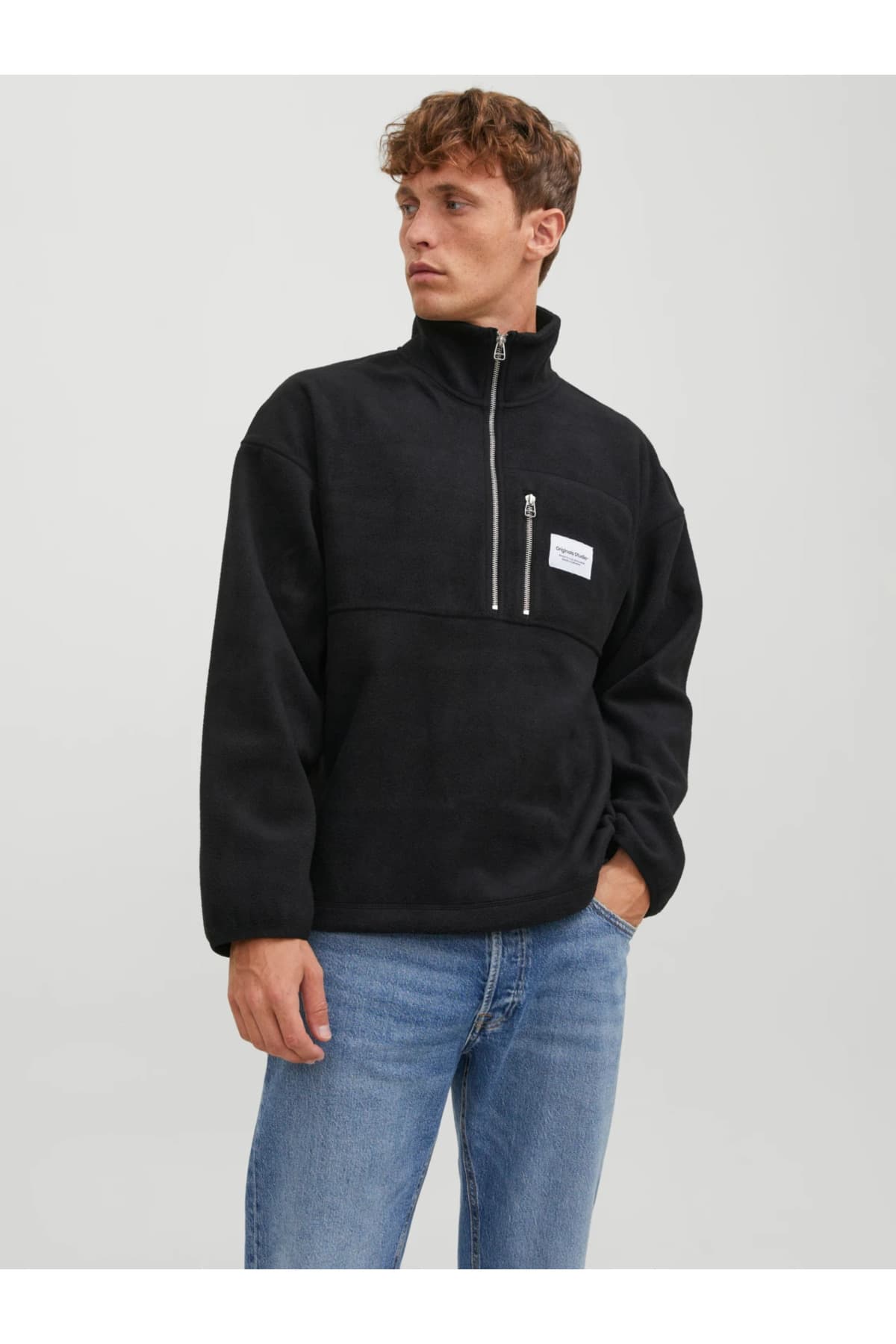 پلار مردانه Jack & Jones زیپ دار فیت راحت مشکی مدل 12241780 پلار مردانه Jack & Jones زیپ دار فیت راحت مشکی مدل 12241780