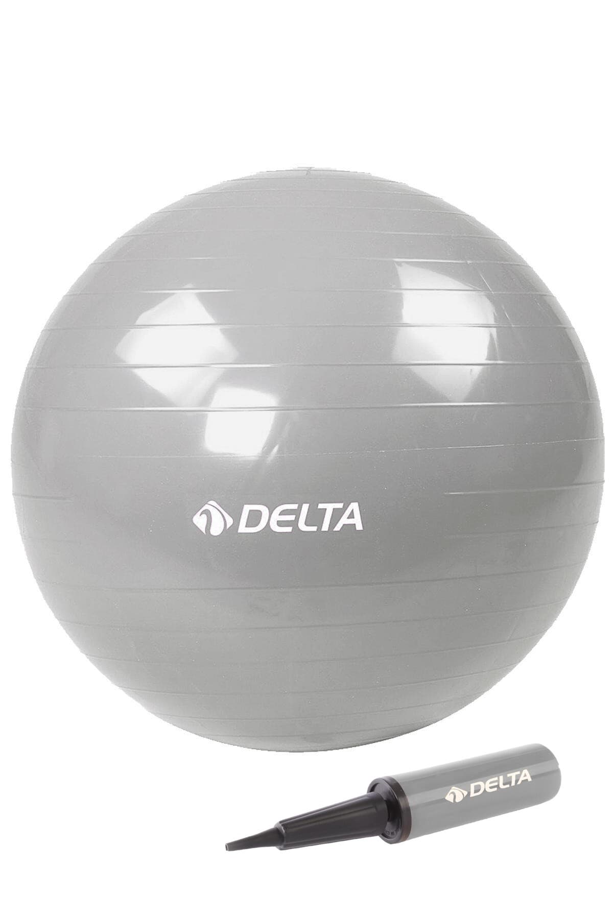توپ پیلاتس 65 Cm Delta نقرهای با پمپ دوطرفه توپ پیلاتس 65 Cm Delta نقرهای با پمپ دوطرفه