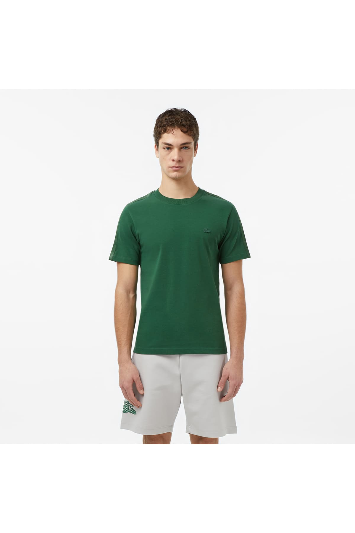 تیشرت مردانه Lacoste فیت معمولی یقه گرد سبز تیره تیشرت مردانه Lacoste فیت معمولی یقه گرد سبز تیره