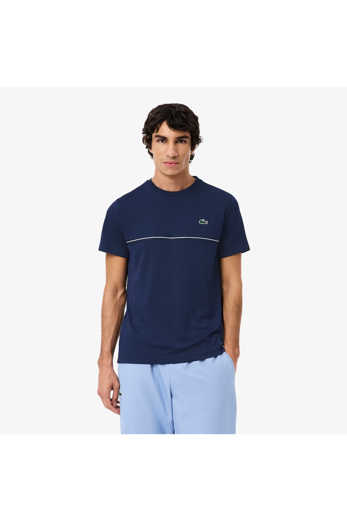 تیشرت مردانه Lacoste SPORT فیت معمولی یقه گرد چاپ دار سرمه ای تیشرت مردانه Lacoste SPORT فیت معمولی یقه گرد چاپ دار سرمه ای