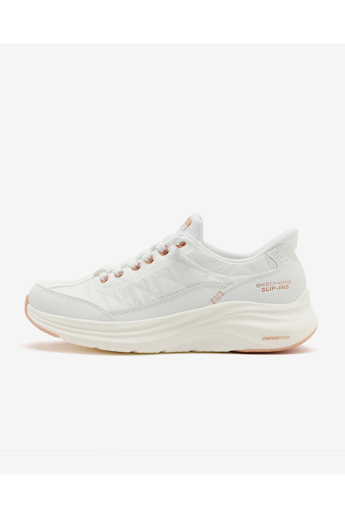 کفش ورزشی زنانه Skechers CONTOUR FOAM سفید صورتی طلایی مدل 150413 WTRG کفش ورزشی زنانه Skechers CONTOUR FOAM سفید صورتی طلایی مدل 150413 WTRG