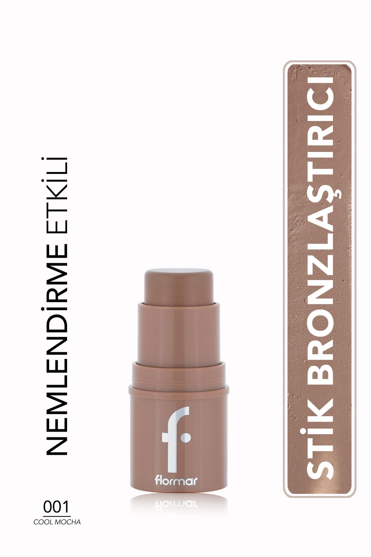 برنزر استیکی کرمی Flormar با جلوه طبیعی و اثر مرطوبکنندگی مدل 001COOLMOCHA برنزر استیکی کرمی Flormar با جلوه طبیعی و اثر مرطوبکنندگی مدل 001COOLMOCHA