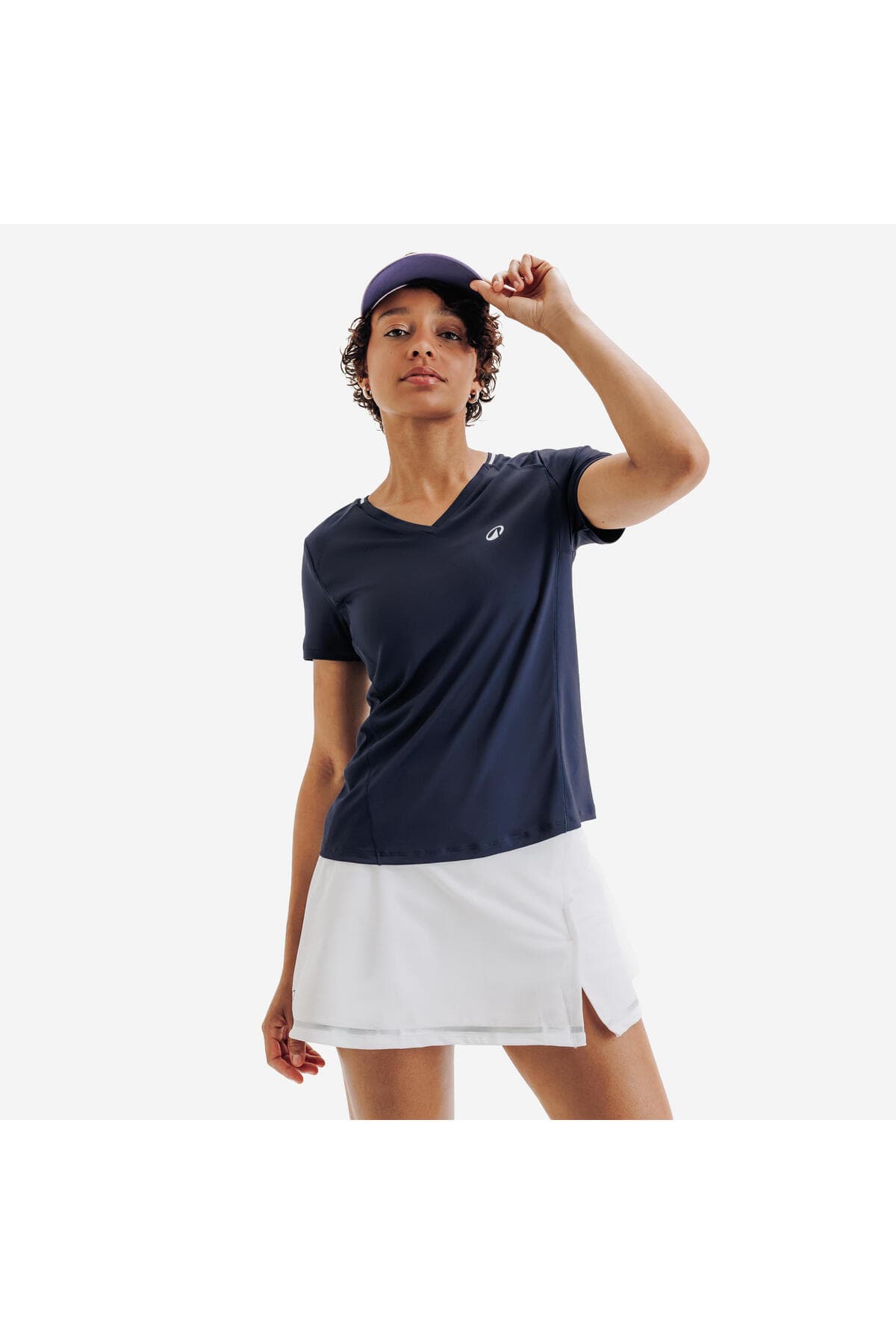 تیشرت تنیس زنانه Decathlon Kuikma یقه V آبی Dry تیشرت تنیس زنانه Decathlon Kuikma یقه V آبی Dry