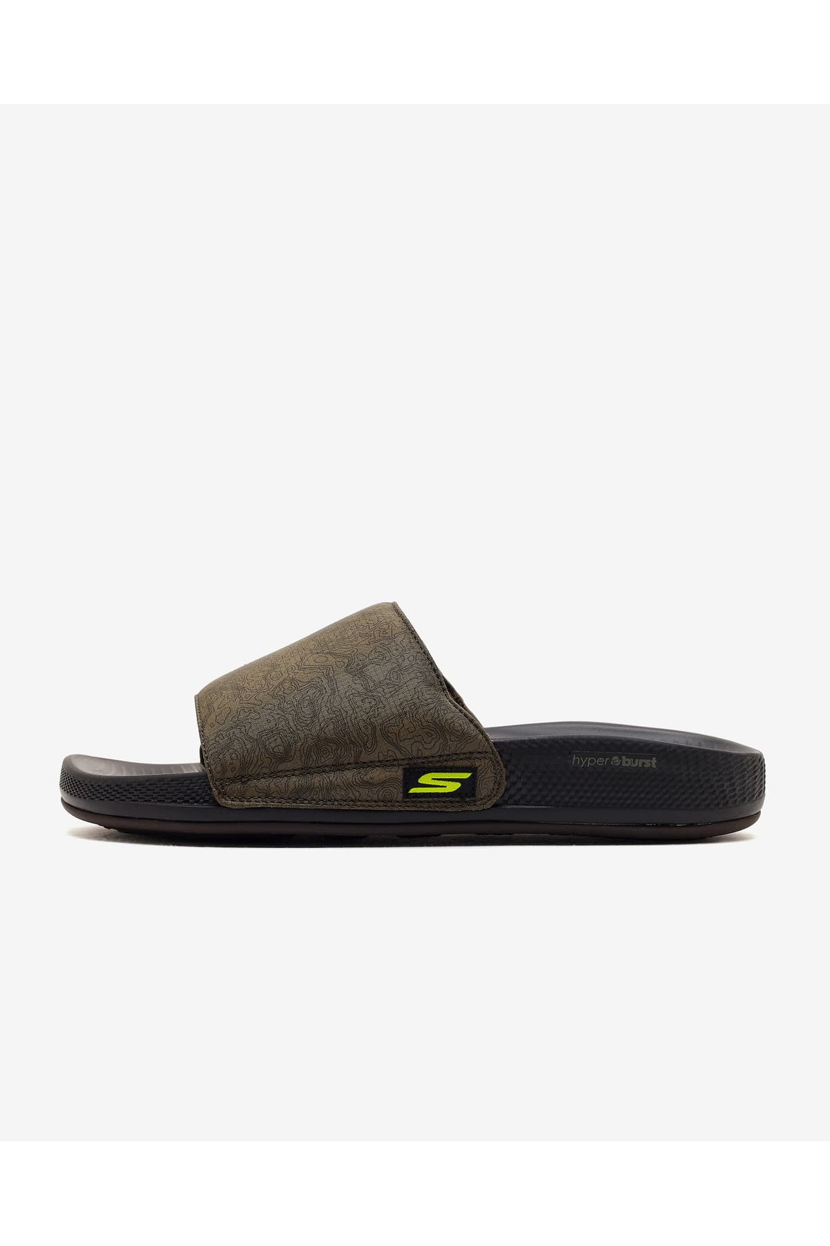 دمپایی مردانه Skechers خاکی HYPER SLIDE TOPOGRAPHIC مدل 229137 OLBK دمپایی مردانه Skechers خاکی HYPER SLIDE TOPOGRAPHIC مدل 229137 OLBK