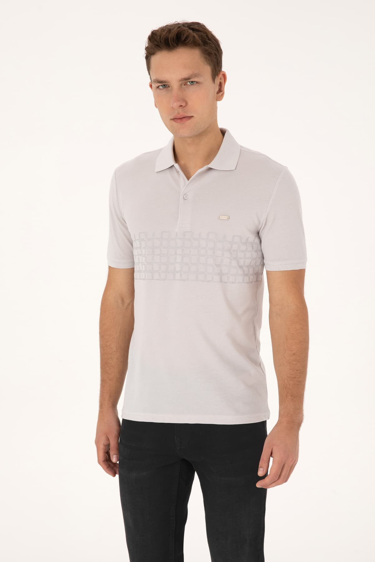 تیشرت مردانه U.S. Polo Assn. یقه پولو فیت معمولی سنگی مدل 50324789-VR049 تیشرت مردانه U.S. Polo Assn. یقه پولو فیت معمولی سنگی مدل 50324789-VR049
