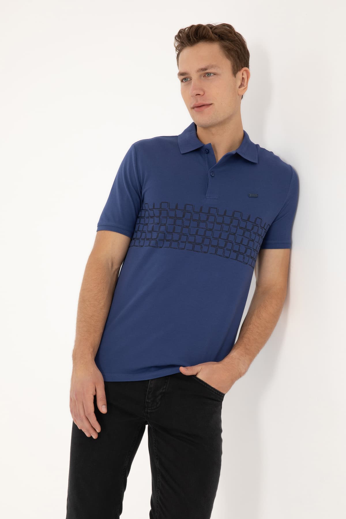 تیشرت مردانه U.S. Polo Assn. فیت معمولی یقه Polo نیلی مدل 50324789-VR028 تیشرت مردانه U.S. Polo Assn. فیت معمولی یقه Polo نیلی مدل 50324789-VR028