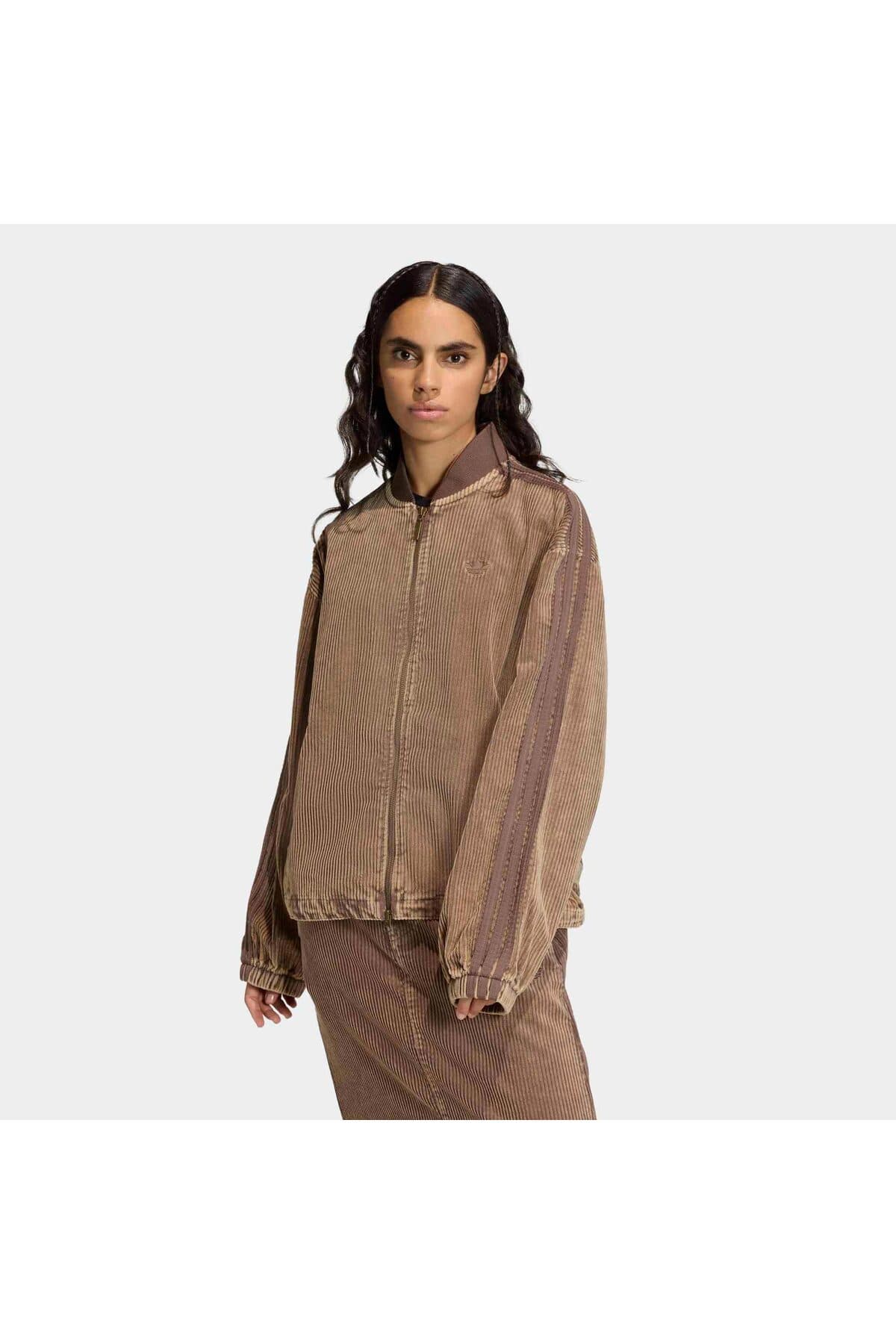ژاکت زنانه adidas مخمل کبریتی قهوهای مدل KD8781 ژاکت زنانه adidas مخمل کبریتی قهوهای مدل KD8781