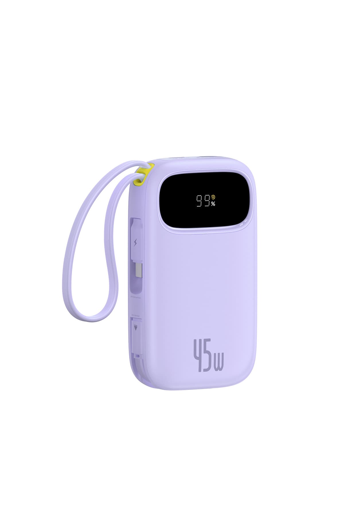 پاوربانک Baseus با نمایشگر دیجیتال، شارژ سریع و دو کابل USB-C داخلی 20000mAh 45W بنفش مدل FC31 پاوربانک Baseus با نمایشگر دیجیتال، شارژ سریع و دو کابل USB-C داخلی 20000mAh 45W بنفش مدل FC31