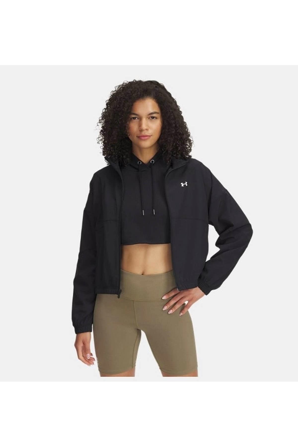 کت زنانه Under Armour پارچهای مشکی UA Rival مدل 1389631-001 کت زنانه Under Armour پارچهای مشکی UA Rival مدل 1389631-001