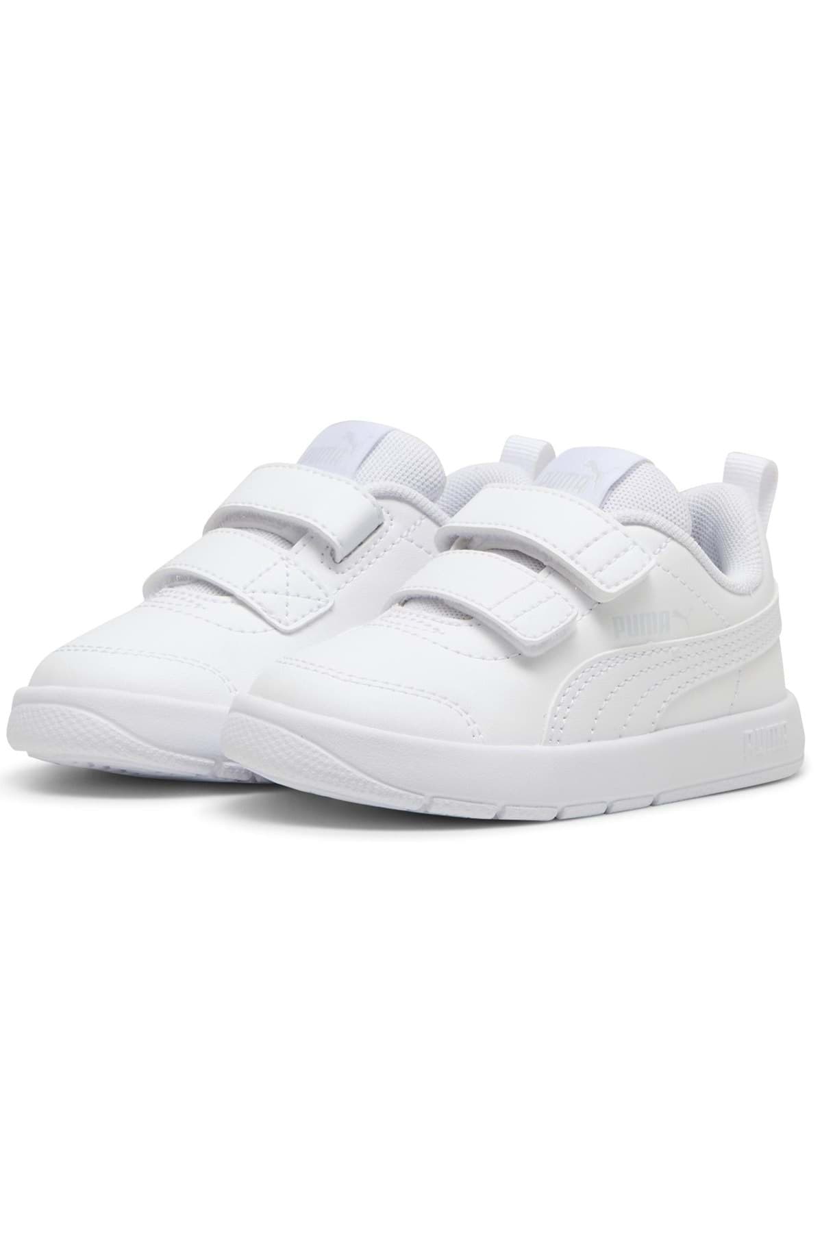 کفش ورزشی بچگانه Puma ارتوپدی سفید مدل Courtflex V3 V PS 397642 کفش ورزشی بچگانه Puma ارتوپدی سفید مدل Courtflex V3 V PS 397642