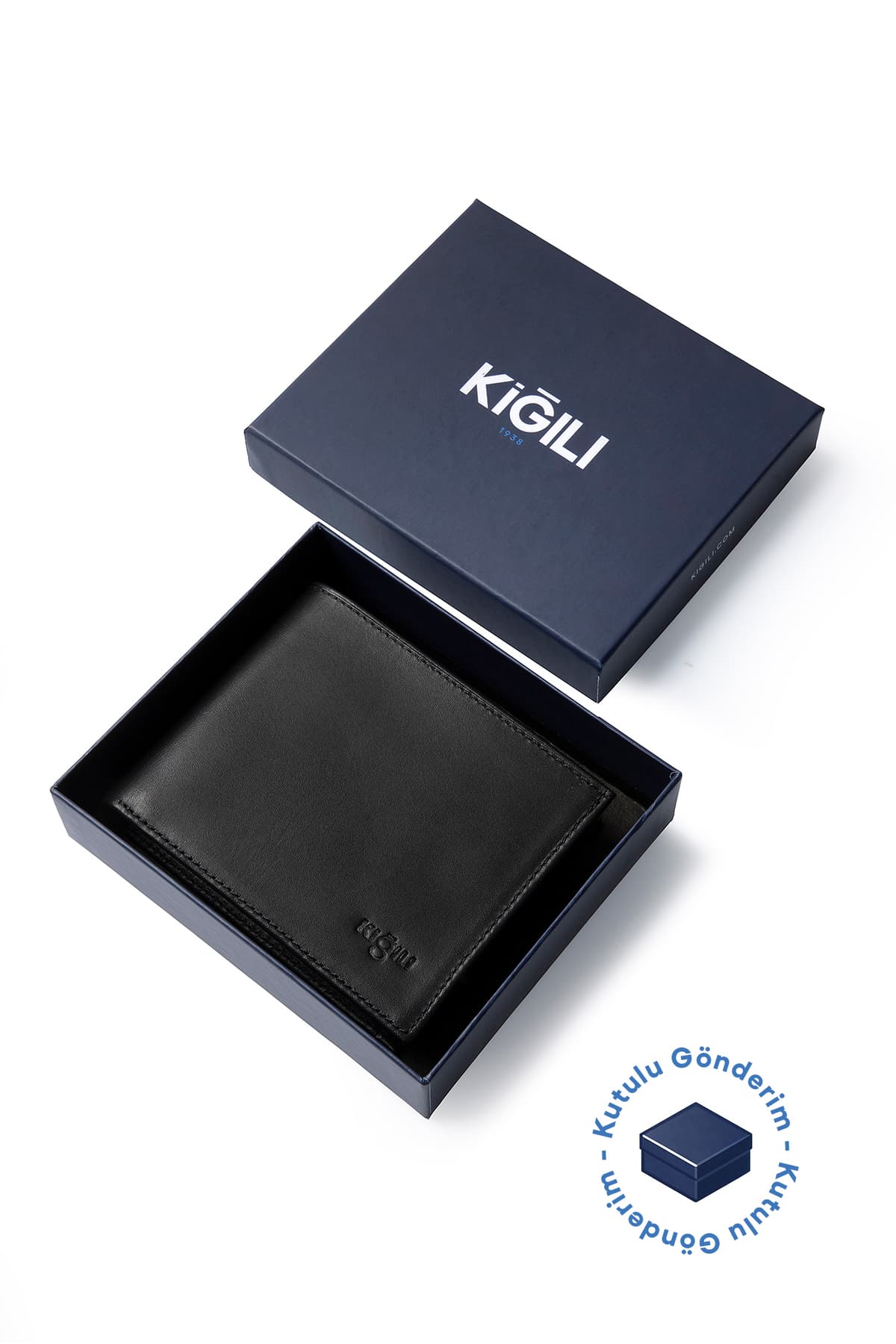 کیف پول جاکارتی تخت Kiğılı چرم اصل با محفظه پول و جعبه هدیه کیف پول جاکارتی تخت Kiğılı چرم اصل با محفظه پول و جعبه هدیه