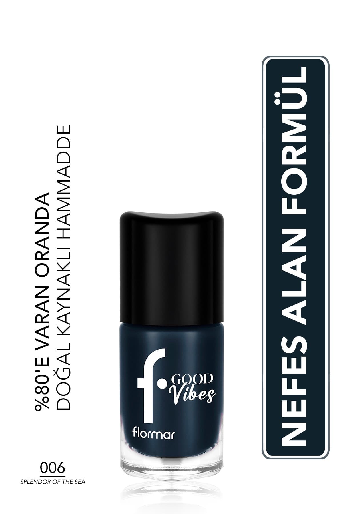 لاک ناخن Flormar Good Vibes با پیگمنت بالا، پایان براق و تنفسپذیر لاک ناخن Flormar Good Vibes با پیگمنت بالا، پایان براق و تنفسپذیر