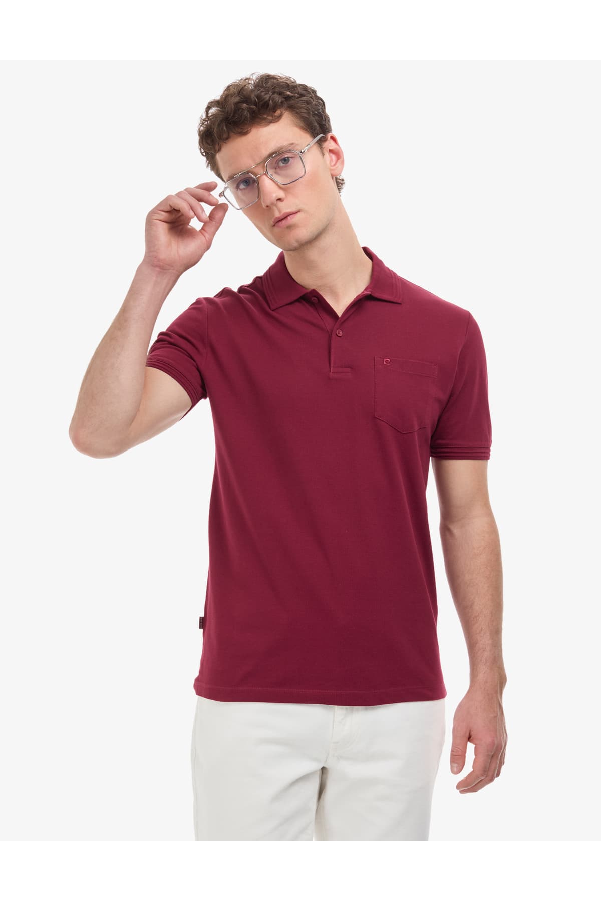 تیشرت یقه پولو Pierre Cardin زرشکی فیت معمولی نخی 100٪ جیبدار دکمهدار مدل 50325290-VR014 تیشرت یقه پولو Pierre Cardin زرشکی فیت معمولی نخی 100٪ جیبدار دکمهدار مدل 50325290-VR014