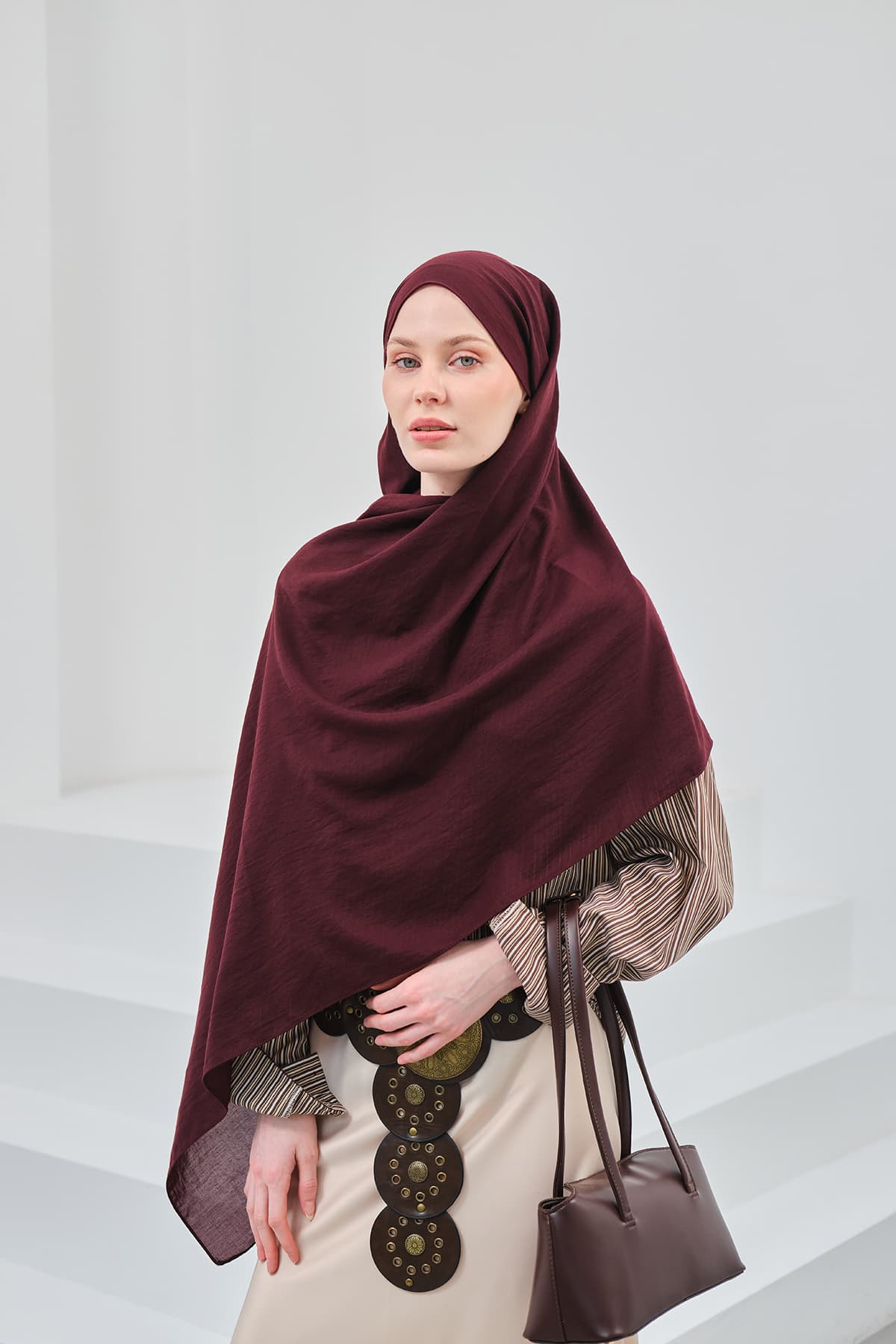 شال نخی ساده Mira İpek مدل Mira شال نخی ساده Mira İpek مدل Mira