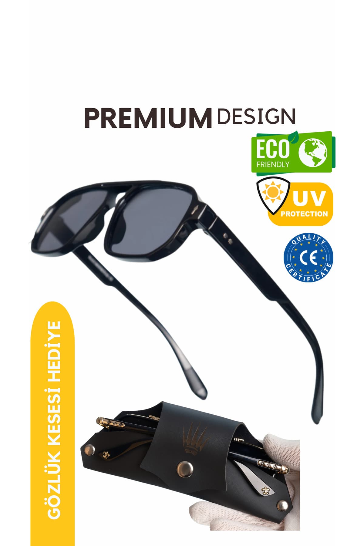 عینک آفتابی WATCHOFROYAL Royal Eyewear مشکی مدل Re1009 عینک آفتابی WATCHOFROYAL Royal Eyewear مشکی مدل Re1009