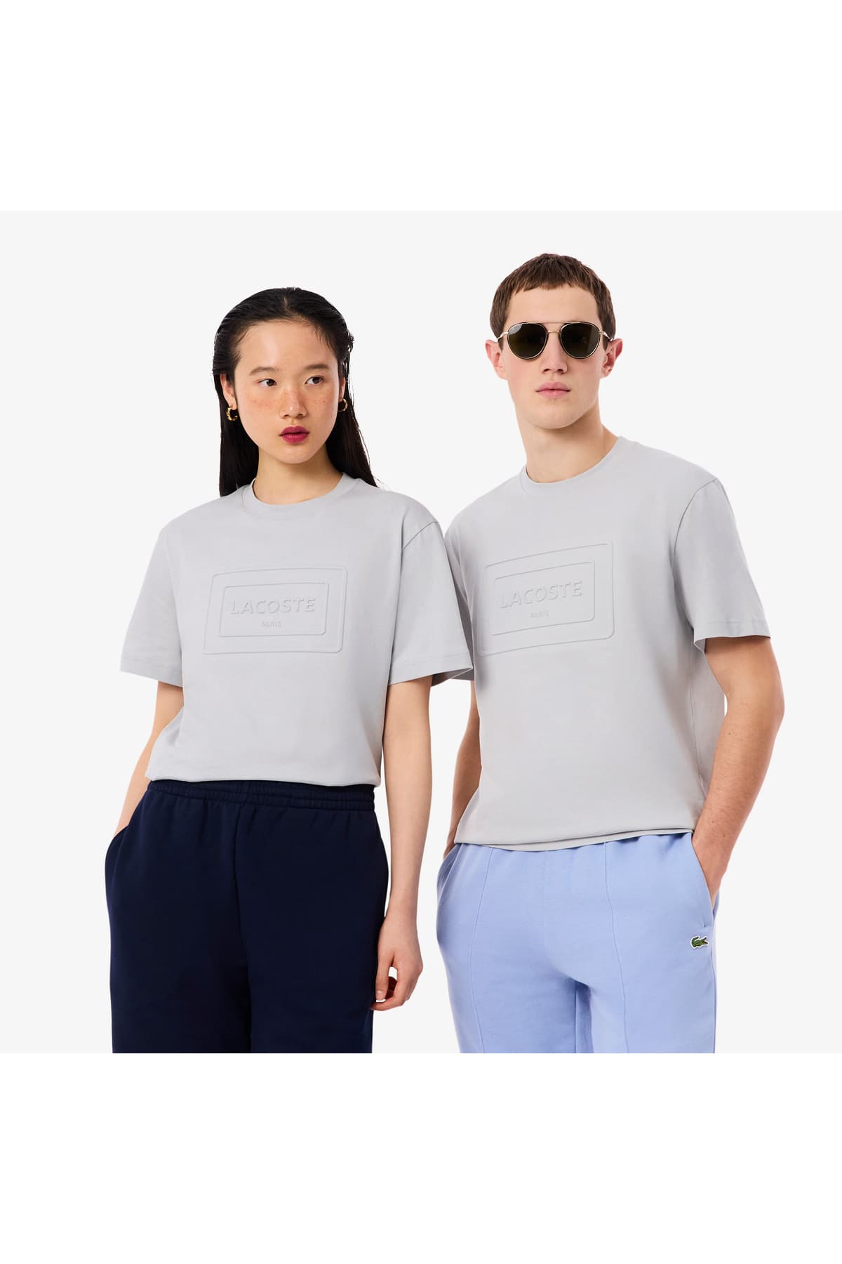 تیشرت یونیسکس Lacoste فیت کلاسیک یقه گرد چاپی خاکستری تیشرت یونیسکس Lacoste فیت کلاسیک یقه گرد چاپی خاکستری