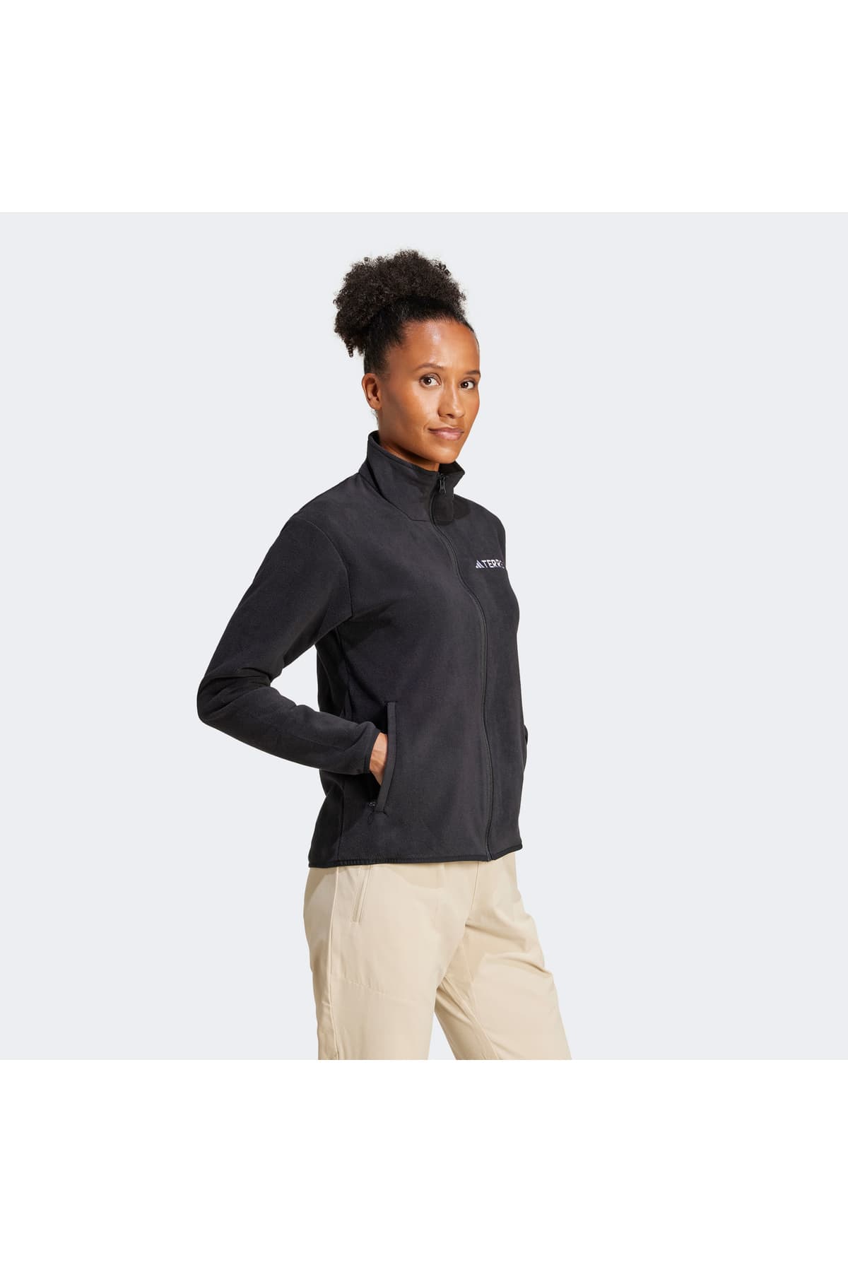ژاکت پولار زنانه adidas Multi Essentials زیپ کامل مشکی پیادهروی ژاکت پولار زنانه adidas Multi Essentials زیپ کامل مشکی پیادهروی