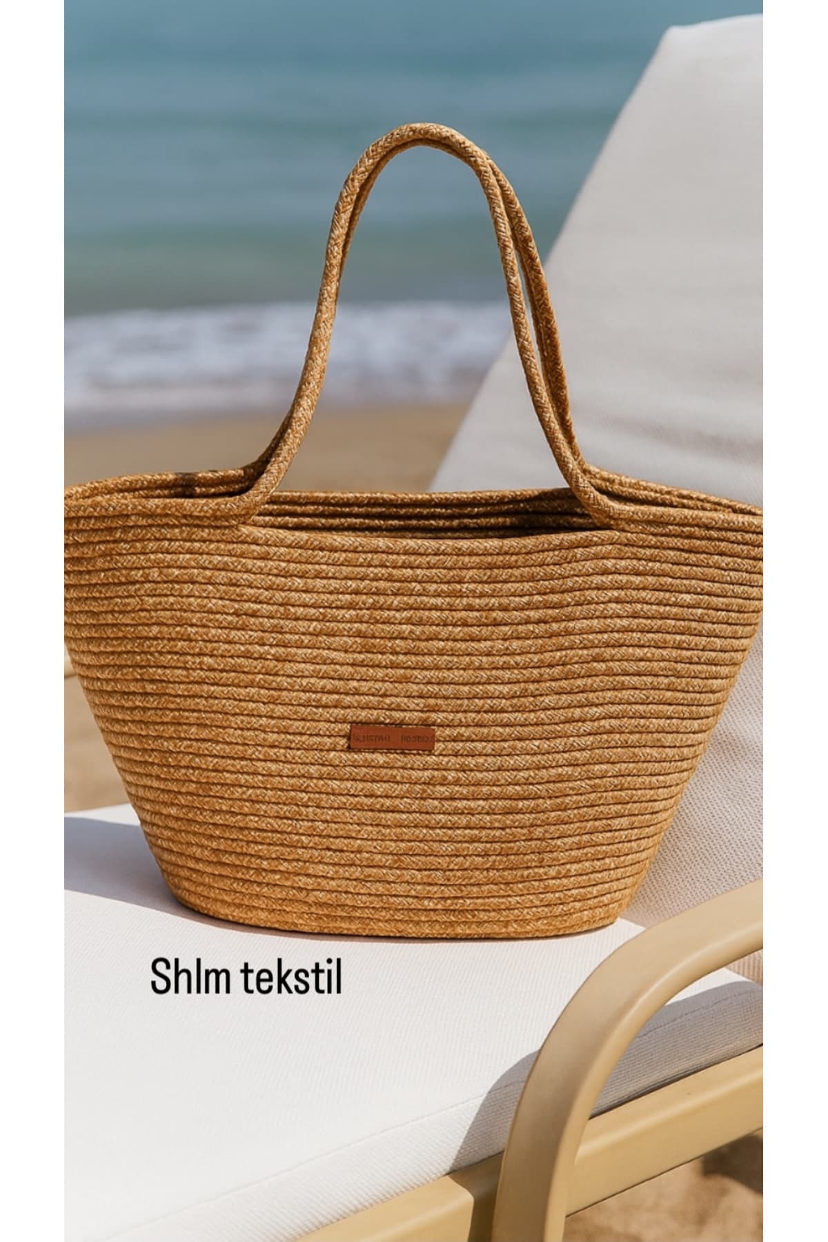 کیف ساحلی زنانه SHLM TEKSTİL حصیری جوت مدل 26x12x45 کیف ساحلی زنانه SHLM TEKSTİL حصیری جوت مدل 26x12x45