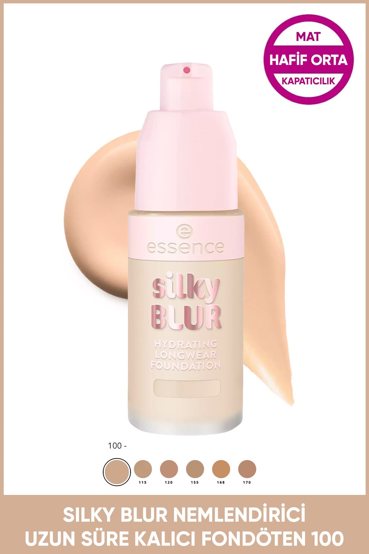 کرم پودر Essence Silky Blur آبرسان با ماندگاری طولانی مدل 100 کرم پودر Essence Silky Blur آبرسان با ماندگاری طولانی مدل 100