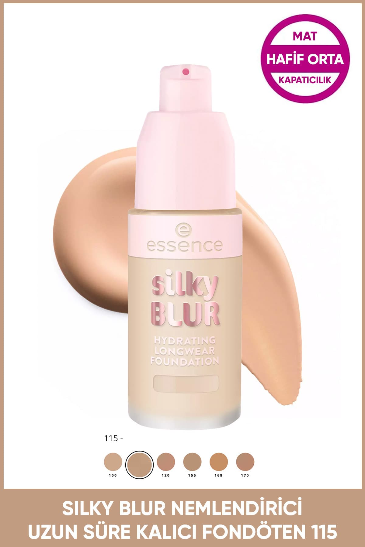 کرم پودر Essence Silky Blur آبرسان و ماندگار مدل 115 کرم پودر Essence Silky Blur آبرسان و ماندگار مدل 115