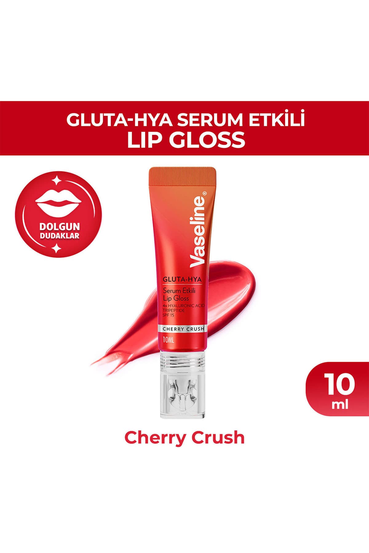 لیپ گلاس Vaseline Gluta Hya با اثر سرم Cherry Crush 10 ml لیپ گلاس Vaseline Gluta Hya با اثر سرم Cherry Crush 10 ml