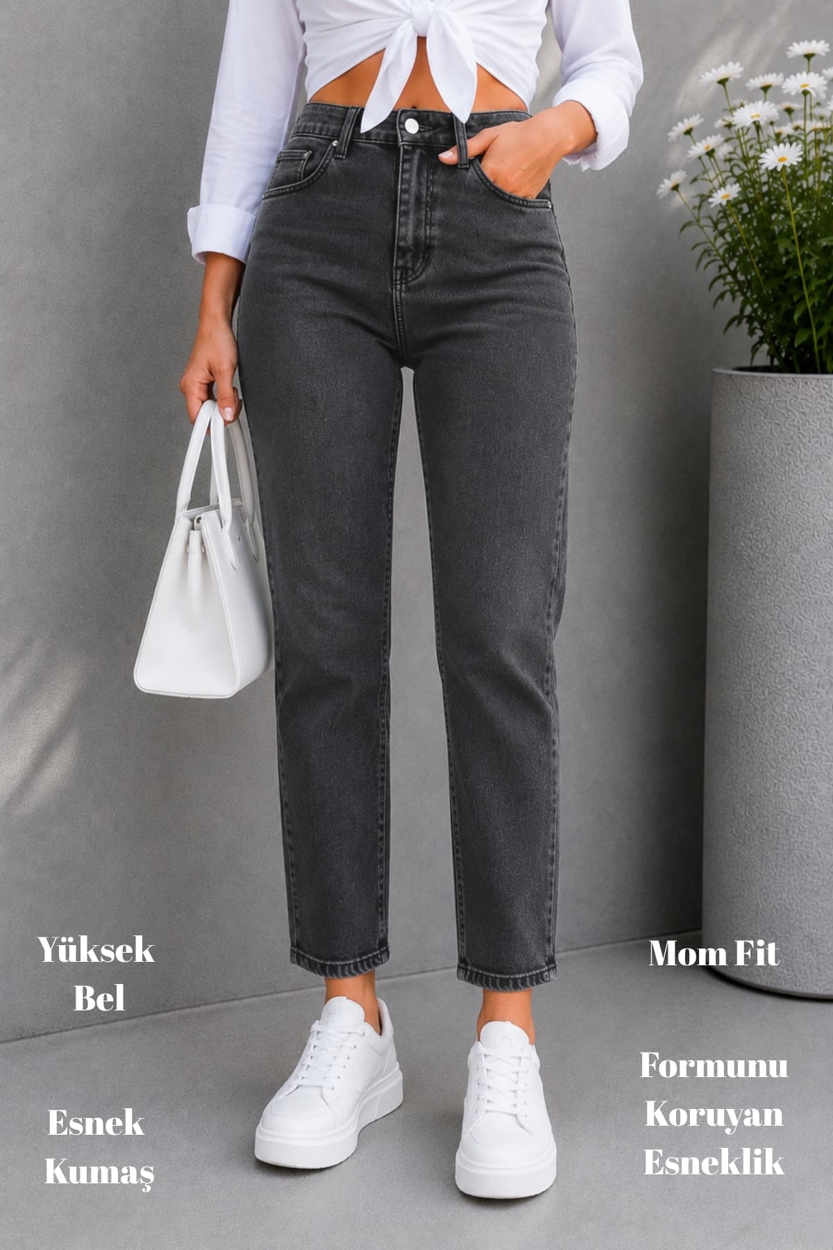 شلوار جین زنانه CEDY DENIM مامفیت کمر بلند بویفرند کشی طوسی روشن مدل C599 شلوار جین زنانه CEDY DENIM مامفیت کمر بلند بویفرند کشی طوسی روشن مدل C599