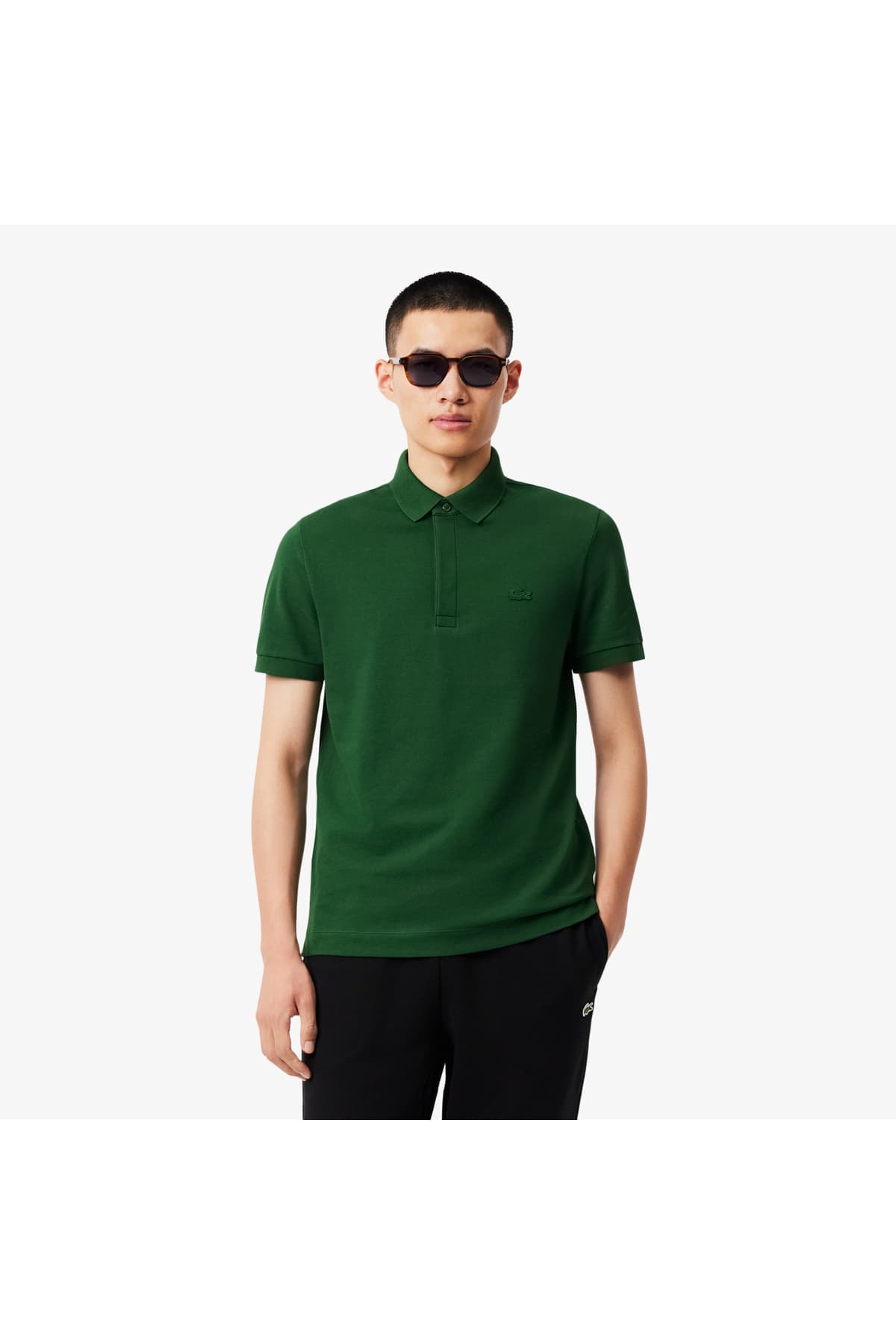 پولو مردانه Lacoste فیت معمولی سبز Paris پولو مردانه Lacoste فیت معمولی سبز Paris