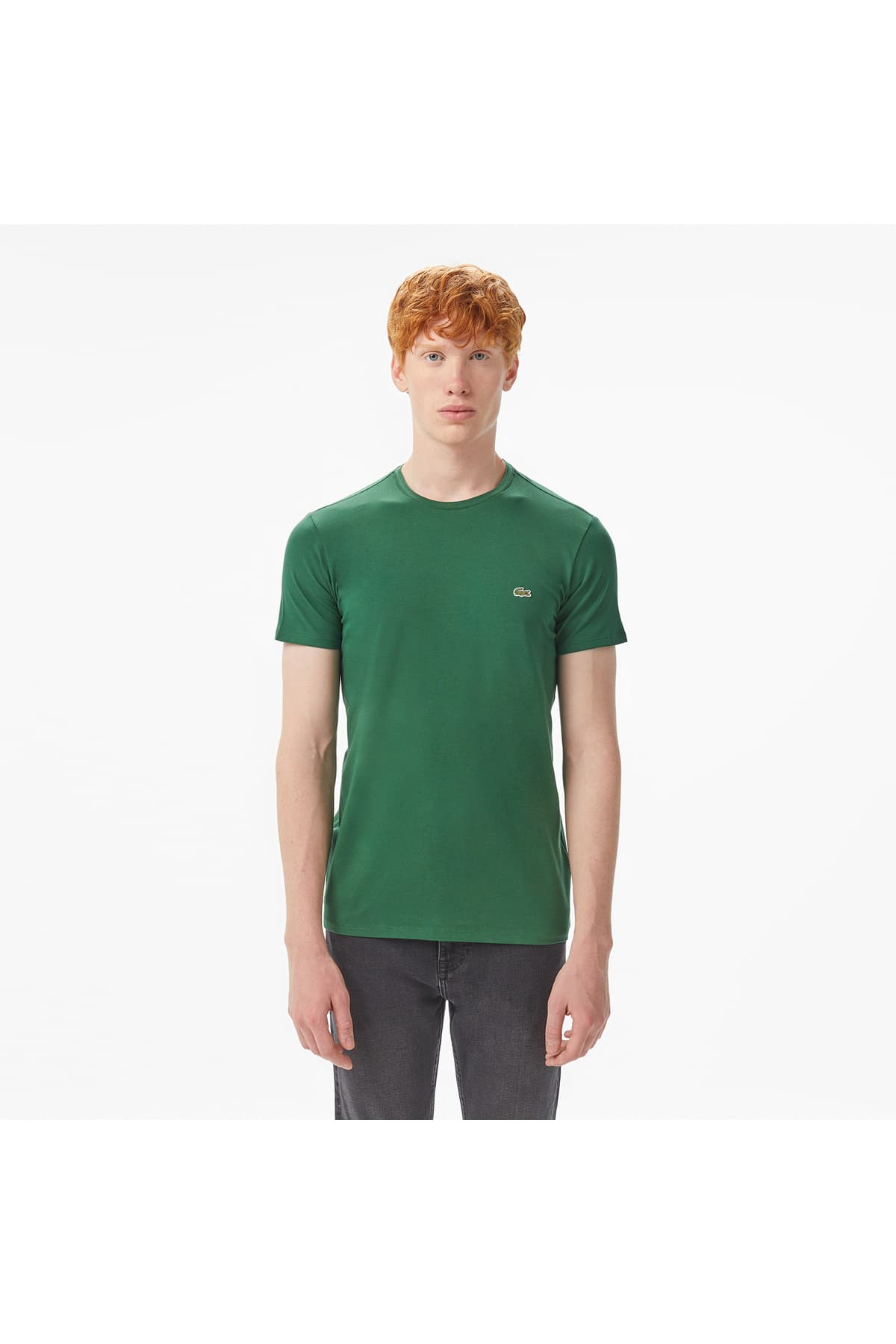 تیشرت مردانه Lacoste یقه گرد فیت اسلیم مشکی تیشرت مردانه Lacoste یقه گرد فیت اسلیم مشکی