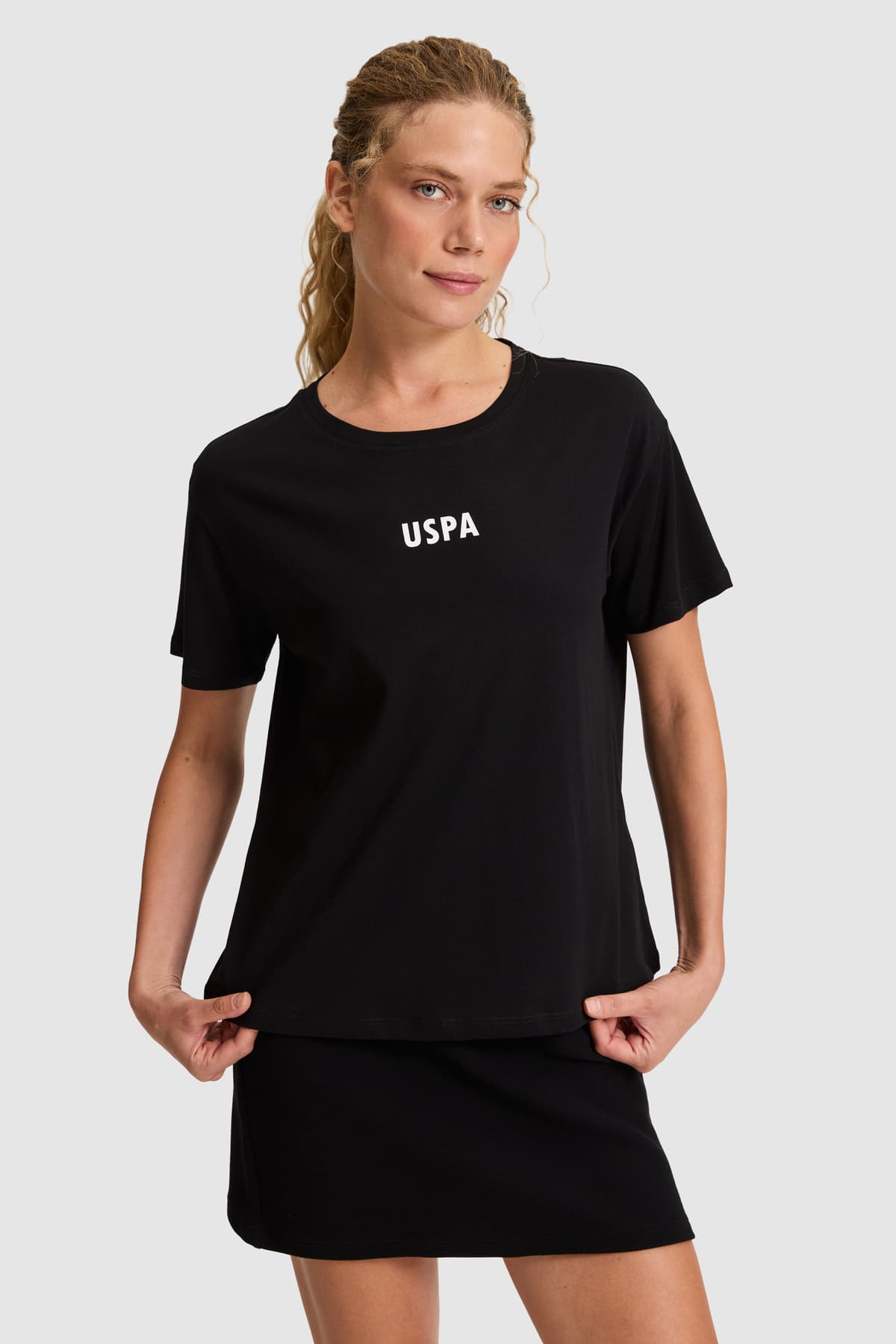 تیشرت زنانه U.S. Polo Assn. مشکی یقه گرد مدل 50323530-VR046 تیشرت زنانه U.S. Polo Assn. مشکی یقه گرد مدل 50323530-VR046