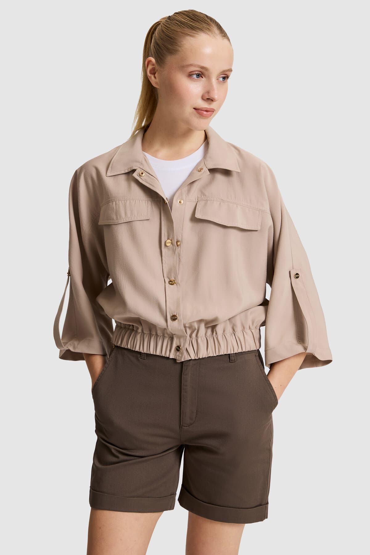 پیراهن زنانه U.S. Polo Assn. به رنگ سنگی مدل 50320164-VR049 پیراهن زنانه U.S. Polo Assn. به رنگ سنگی مدل 50320164-VR049