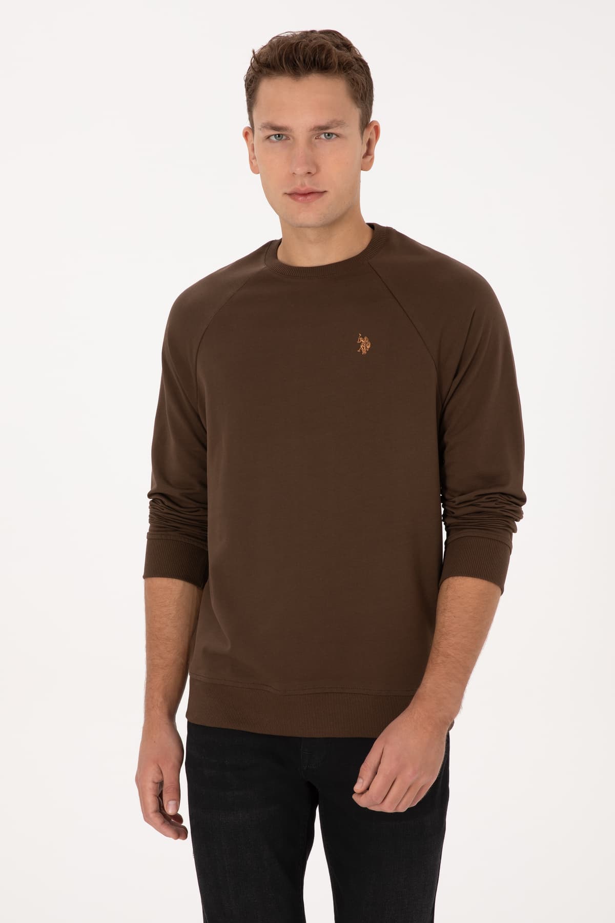 سویشرت مردانه U.S. Polo Assn. یقه گرد قهوهای نازک فیت معمولی مدل 50313752-VR029 سویشرت مردانه U.S. Polo Assn. یقه گرد قهوهای نازک فیت معمولی مدل 50313752-VR029
