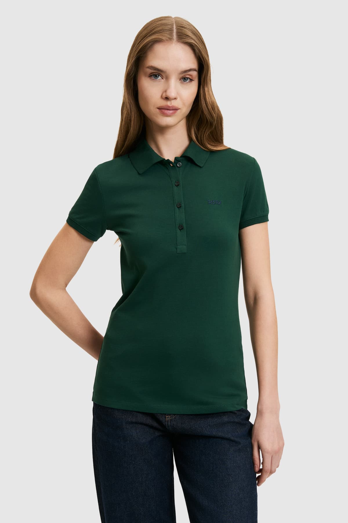 تیشرت زنانه U.S. Polo Assn. یقه پولو صورتی مدل 50323461-VR026 تیشرت زنانه U.S. Polo Assn. یقه پولو صورتی مدل 50323461-VR026