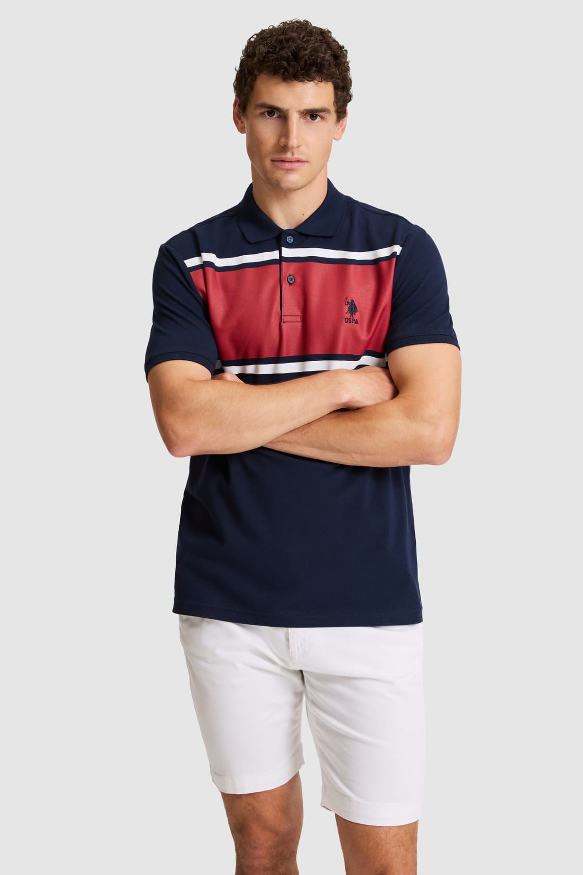تیشرت مردانه یقهدار U.S. Polo Assn. سرمهای فیت معمولی مدل 50326938-VR033 تیشرت مردانه یقهدار U.S. Polo Assn. سرمهای فیت معمولی مدل 50326938-VR033