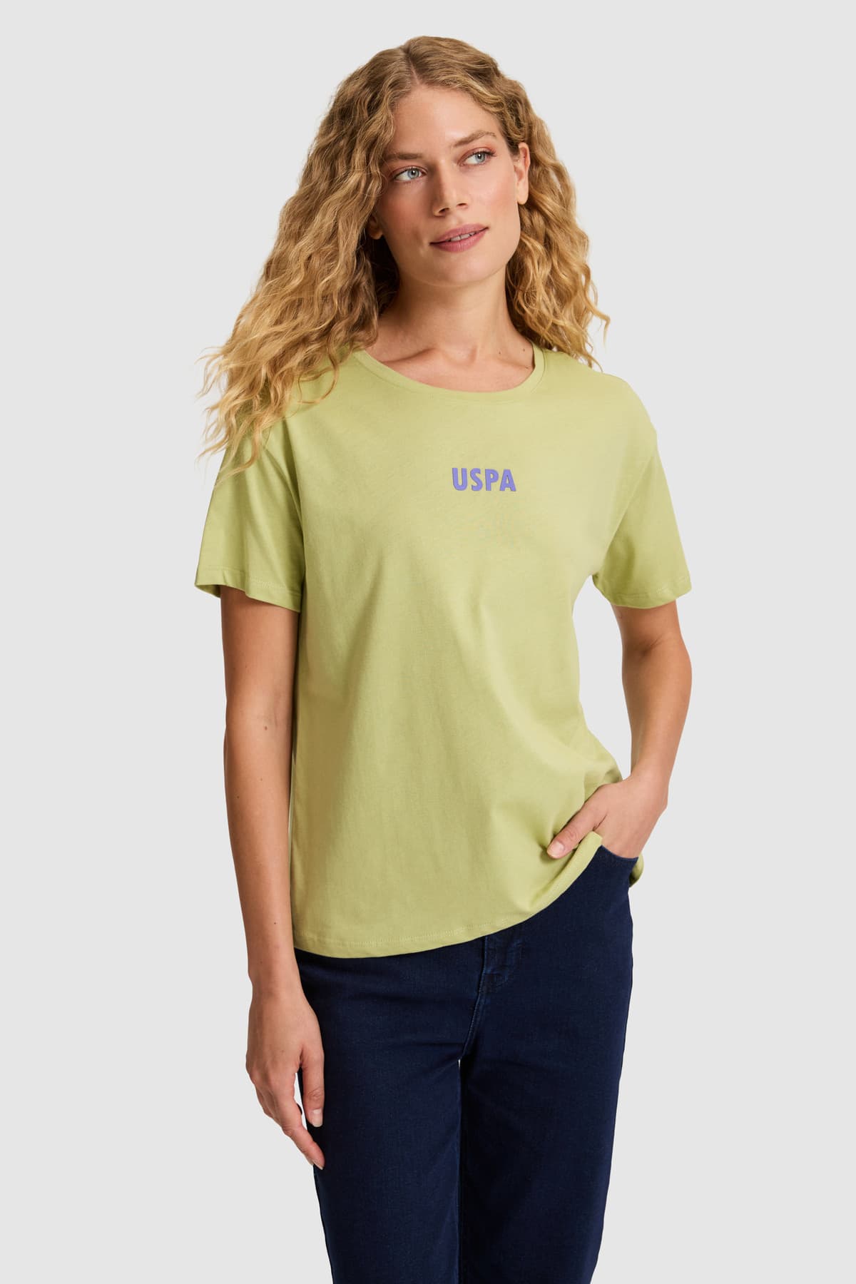 تیشرت زنانه U.S. Polo Assn. سبز یقه گرد مدل 50323530-VR016 تیشرت زنانه U.S. Polo Assn. سبز یقه گرد مدل 50323530-VR016