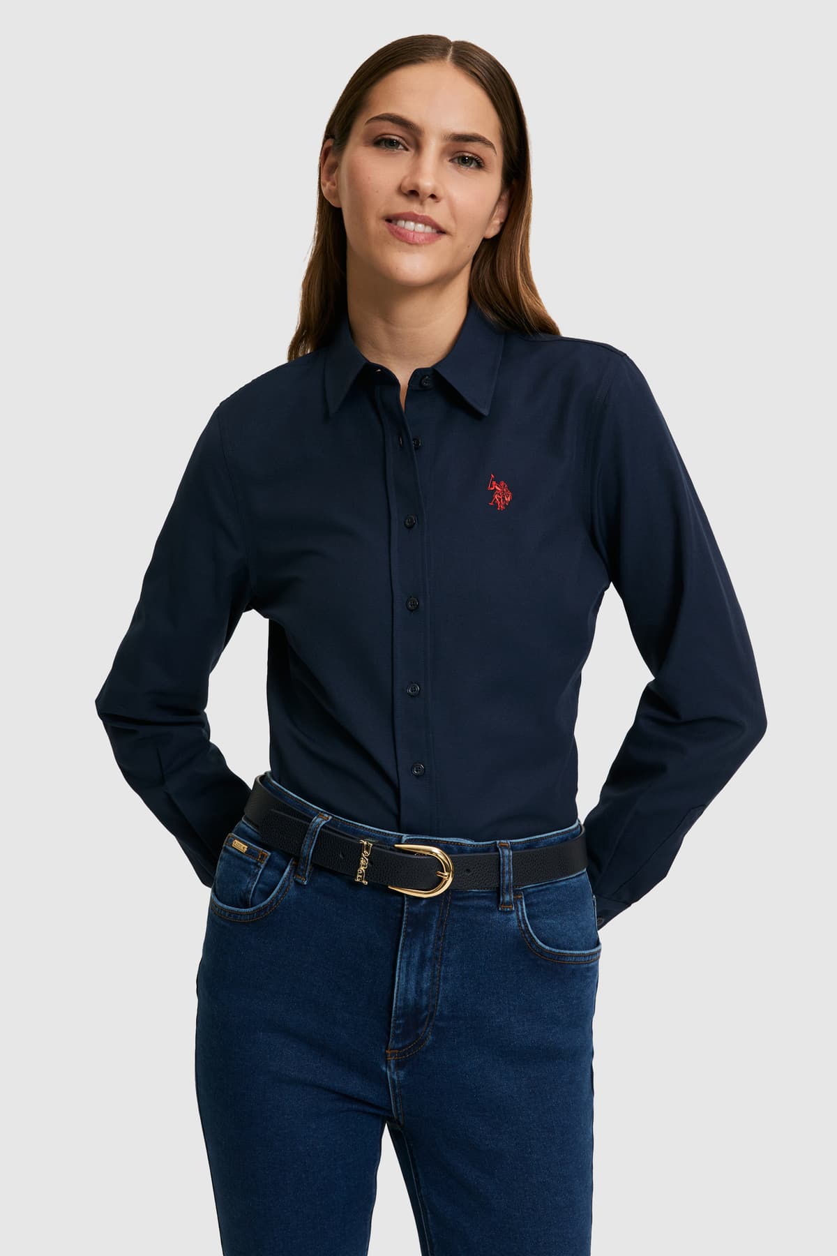 پیراهن زنانه U.S. Polo Assn. ساده آبی روشن آستینبلند مدل 50324791-VR003 پیراهن زنانه U.S. Polo Assn. ساده آبی روشن آستینبلند مدل 50324791-VR003