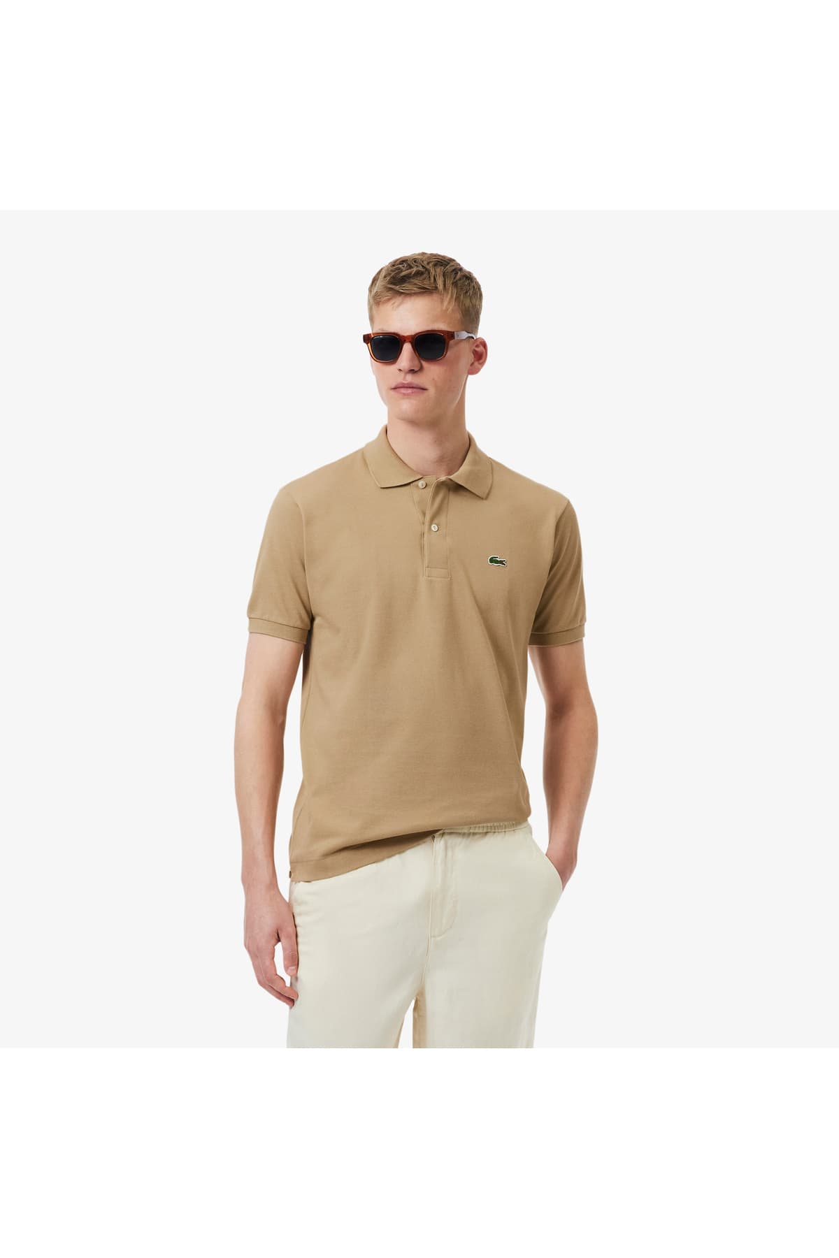 پولوشرت مردانه Lacoste فیت کلاسیک قهوهای روشن مدل L.12.12 پولوشرت مردانه Lacoste فیت کلاسیک قهوهای روشن مدل L.12.12