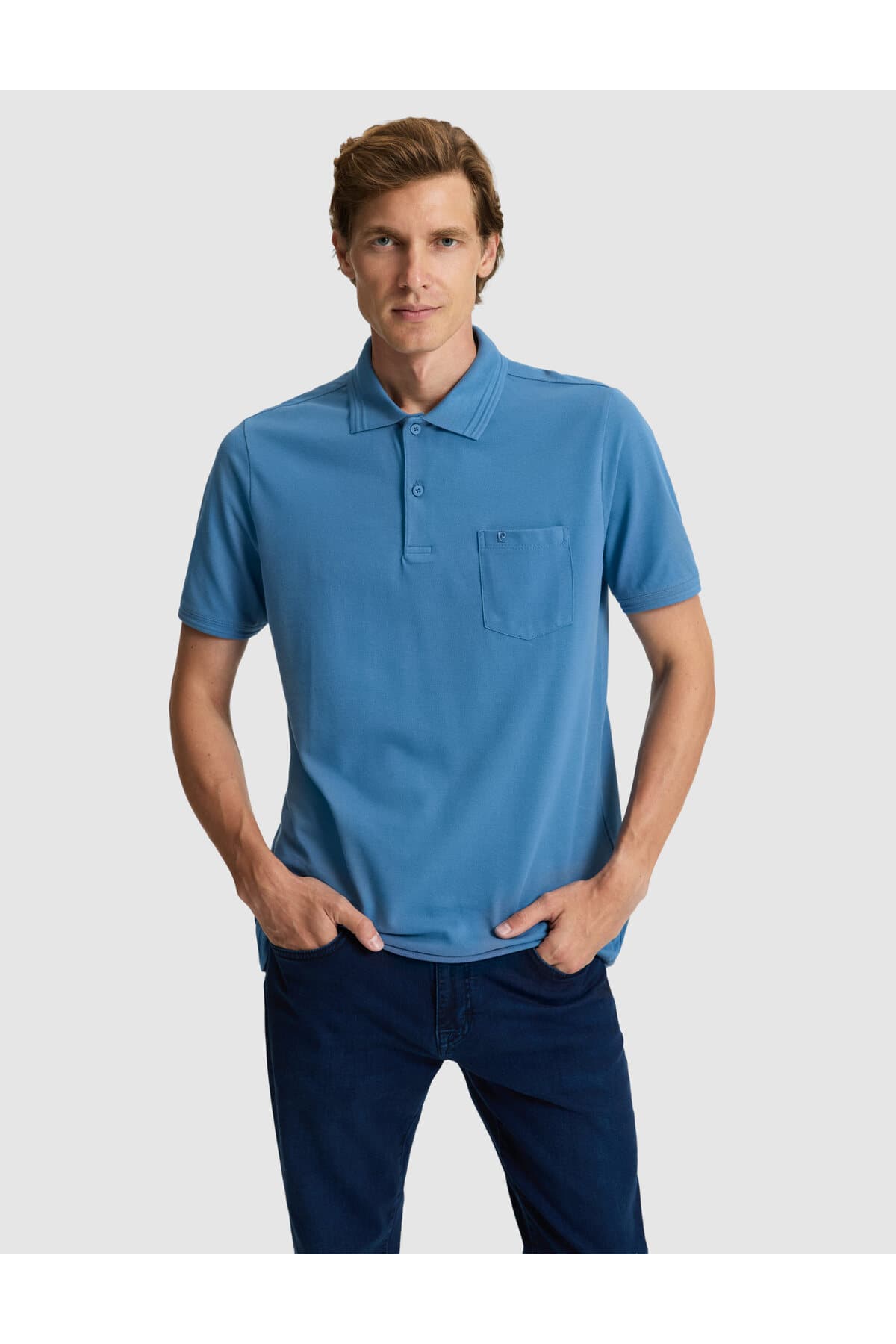 تیشرت یقه پولو Pierre Cardin نخی 100% جیبدار دکمهدار فیت معمولی آبی تیره مدل 50306552-VR032 تیشرت یقه پولو Pierre Cardin نخی 100% جیبدار دکمهدار فیت معمولی آبی تیره مدل 50306552-VR032