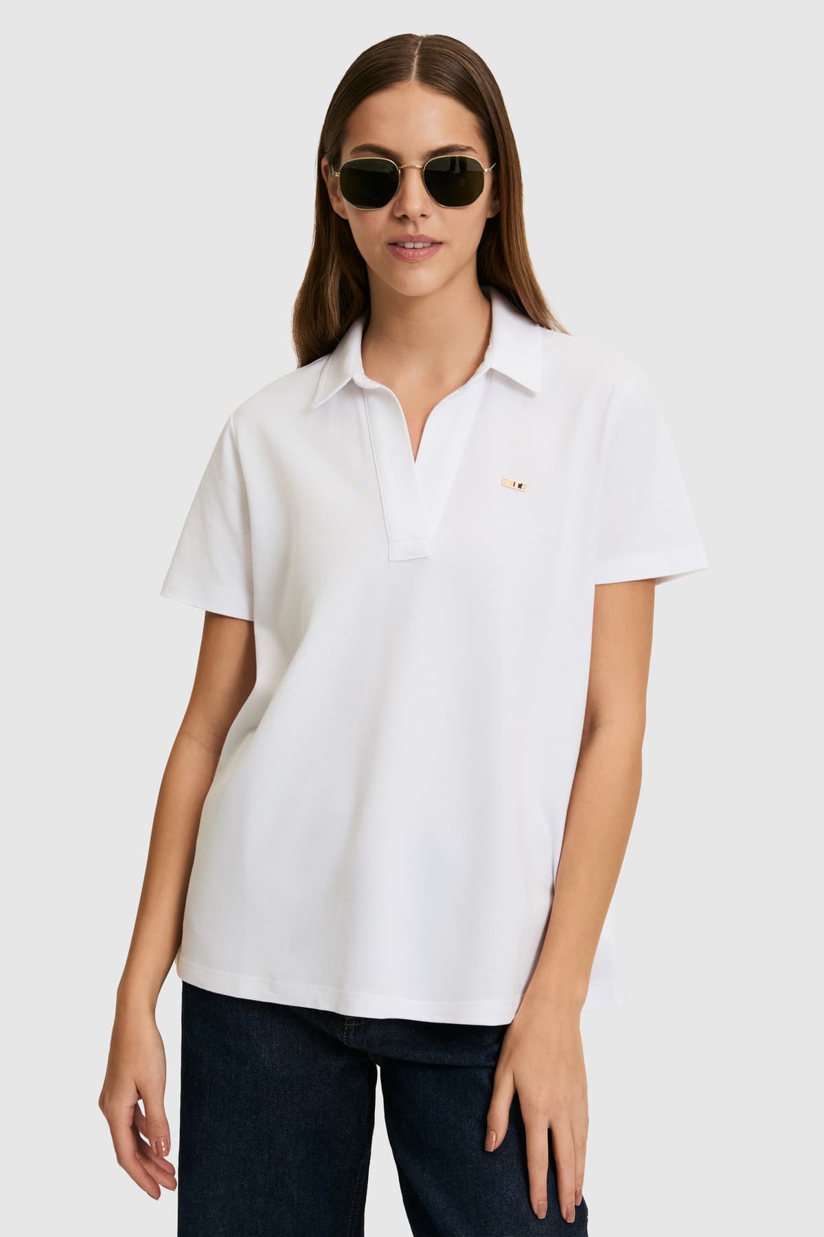 تیشرت زنانه U.S. Polo Assn. سفید ساده مدل 50323447-VR013 تیشرت زنانه U.S. Polo Assn. سفید ساده مدل 50323447-VR013