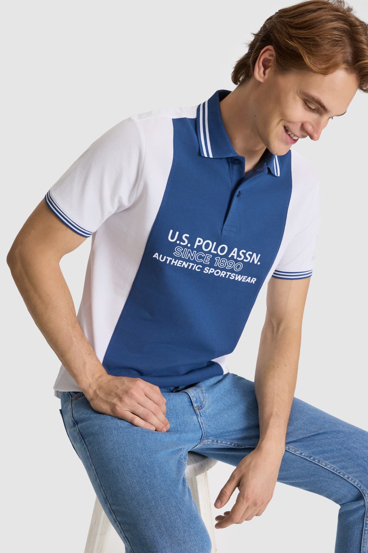 تیشرت مردانه U.S. Polo Assn. یقه پولو فیت معمولی سرمهای روشن مدل 50326965-VR059 تیشرت مردانه U.S. Polo Assn. یقه پولو فیت معمولی سرمهای روشن مدل 50326965-VR059