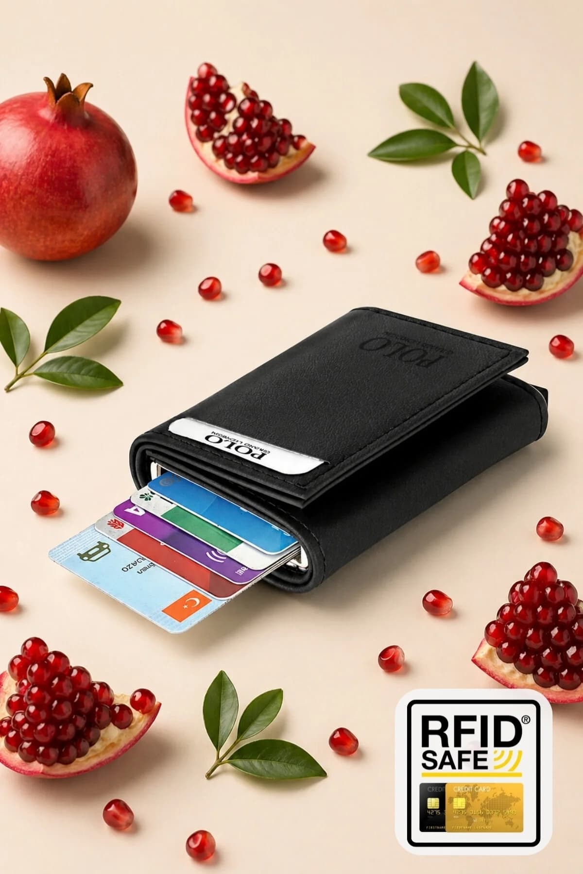 کیف پول جاکارتی یونیسکس POLOGRAND London با مکانیزم اتوماتیک، کشویی آلومینیومی، ضدسرقت RFID و جعبه هدیه کیف پول جاکارتی یونیسکس POLOGRAND London با مکانیزم اتوماتیک، کشویی آلومینیومی، ضدسرقت RFID و جعبه هدیه
