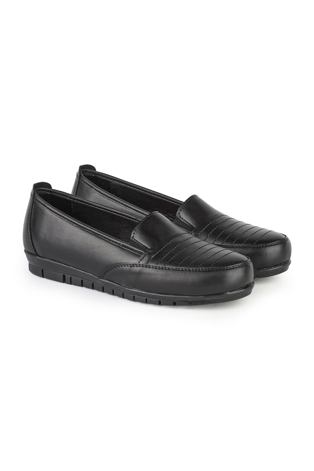 کفش زنانه ERN SHOES مشکی کاملاً طبی با کفی چرمی و پاشنه ژلهای کفش زنانه ERN SHOES مشکی کاملاً طبی با کفی چرمی و پاشنه ژلهای