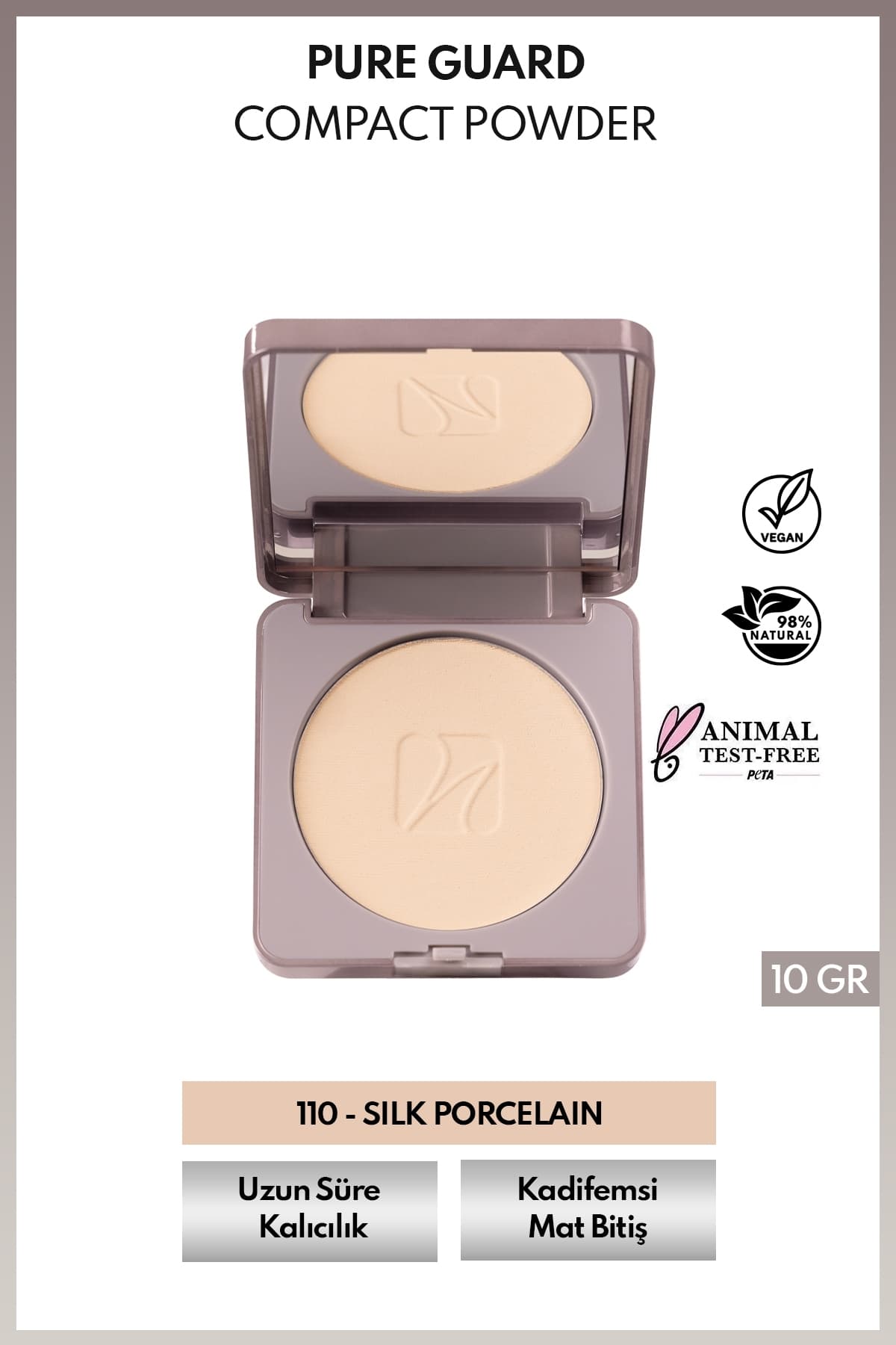 پودر فشرده Note Cosmetics Pureguard مات طبیعی 110 Silk Porcelain پودر فشرده Note Cosmetics Pureguard مات طبیعی 110 Silk Porcelain