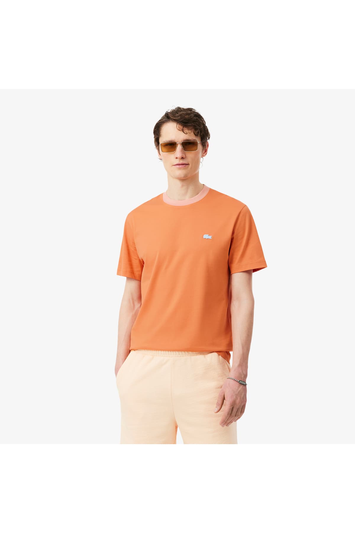 تیشرت مردانه Lacoste یقه گرد آبی فیت کلاسیک تیشرت مردانه Lacoste یقه گرد آبی فیت کلاسیک