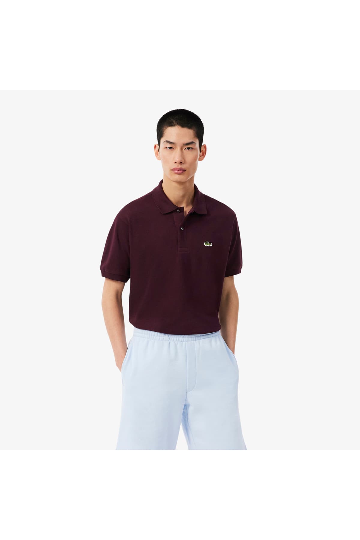 پولوشرت مردانه Lacoste فیت کلاسیک زرشکی مدل L.12.12 پولوشرت مردانه Lacoste فیت کلاسیک زرشکی مدل L.12.12
