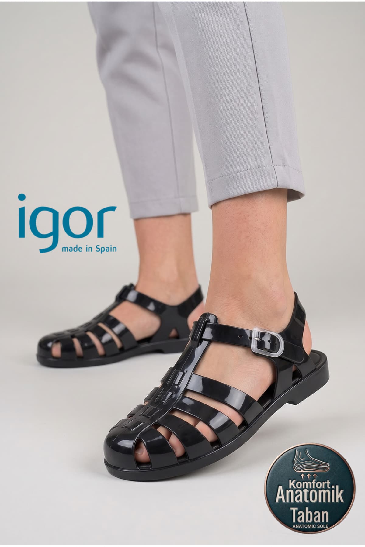 صندل زنانه IGOR مشکی Biarritz مدل S10258 صندل زنانه IGOR مشکی Biarritz مدل S10258