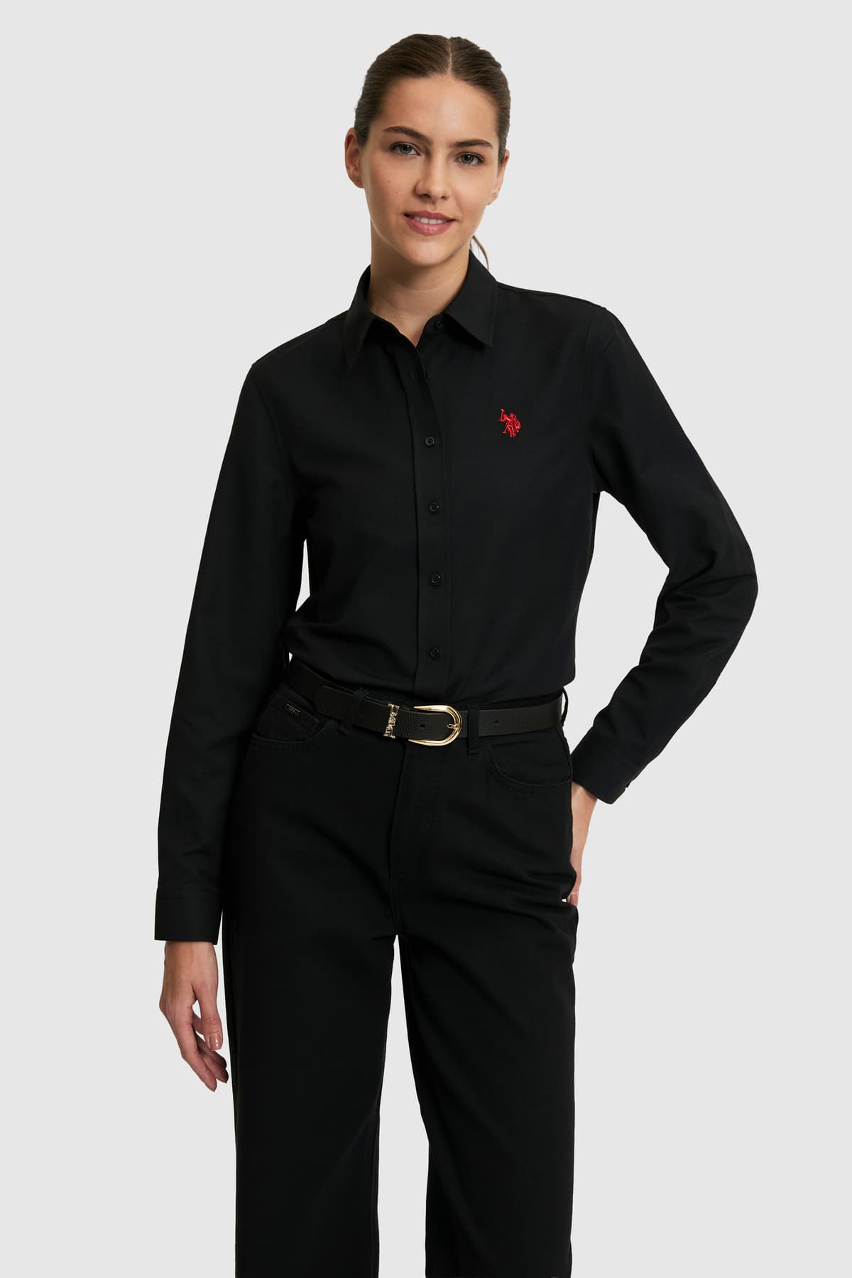 پیراهن زنانه U.S. Polo Assn. مشکی آستینبلند ساده مدل 50324791-VR046 پیراهن زنانه U.S. Polo Assn. مشکی آستینبلند ساده مدل 50324791-VR046