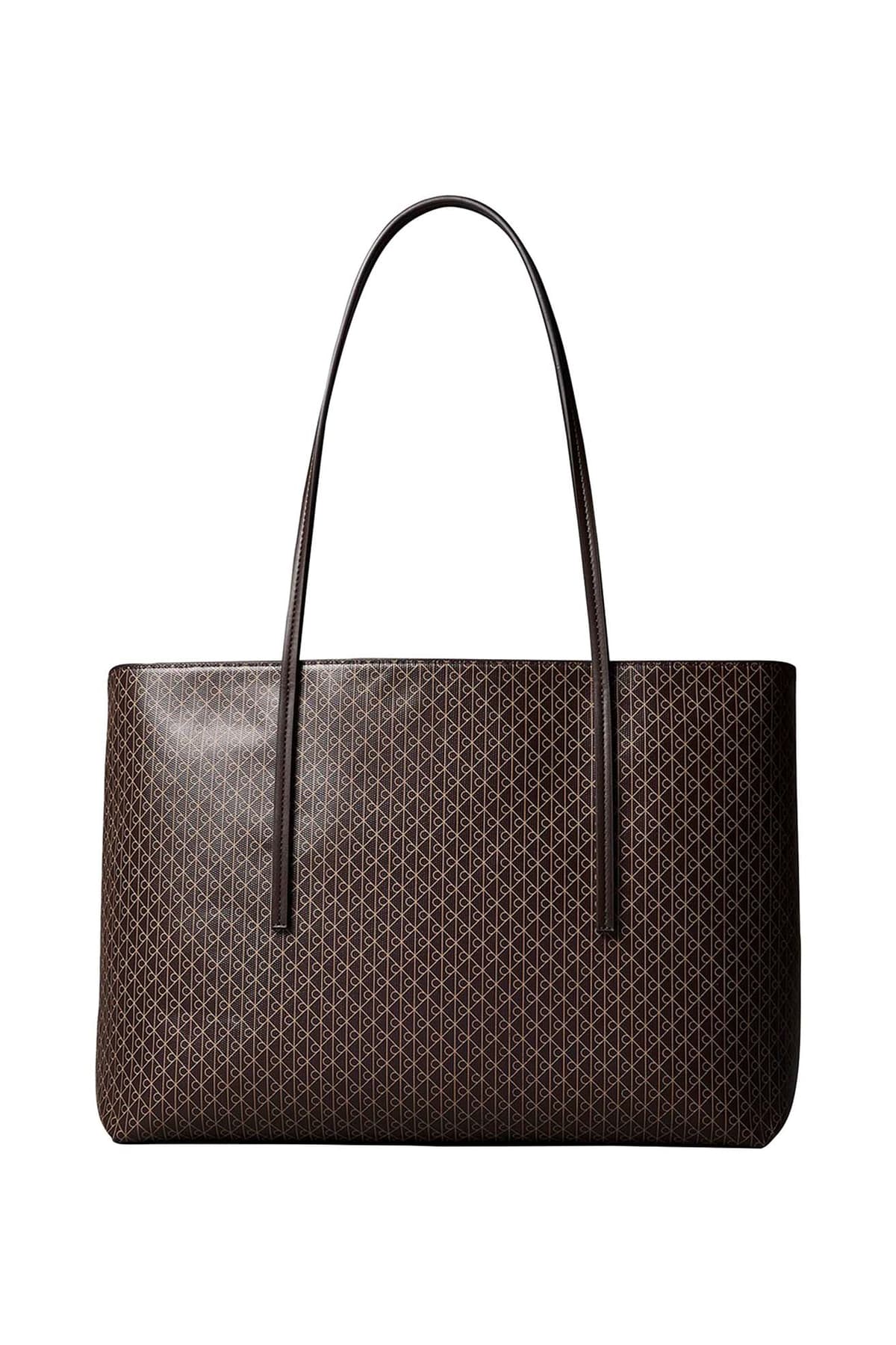 کیف توت زنانه Calvin Klein قهوهای مدل EMBLEM AOP TOTE W/ POUCH کیف توت زنانه Calvin Klein قهوهای مدل EMBLEM AOP TOTE W/ POUCH