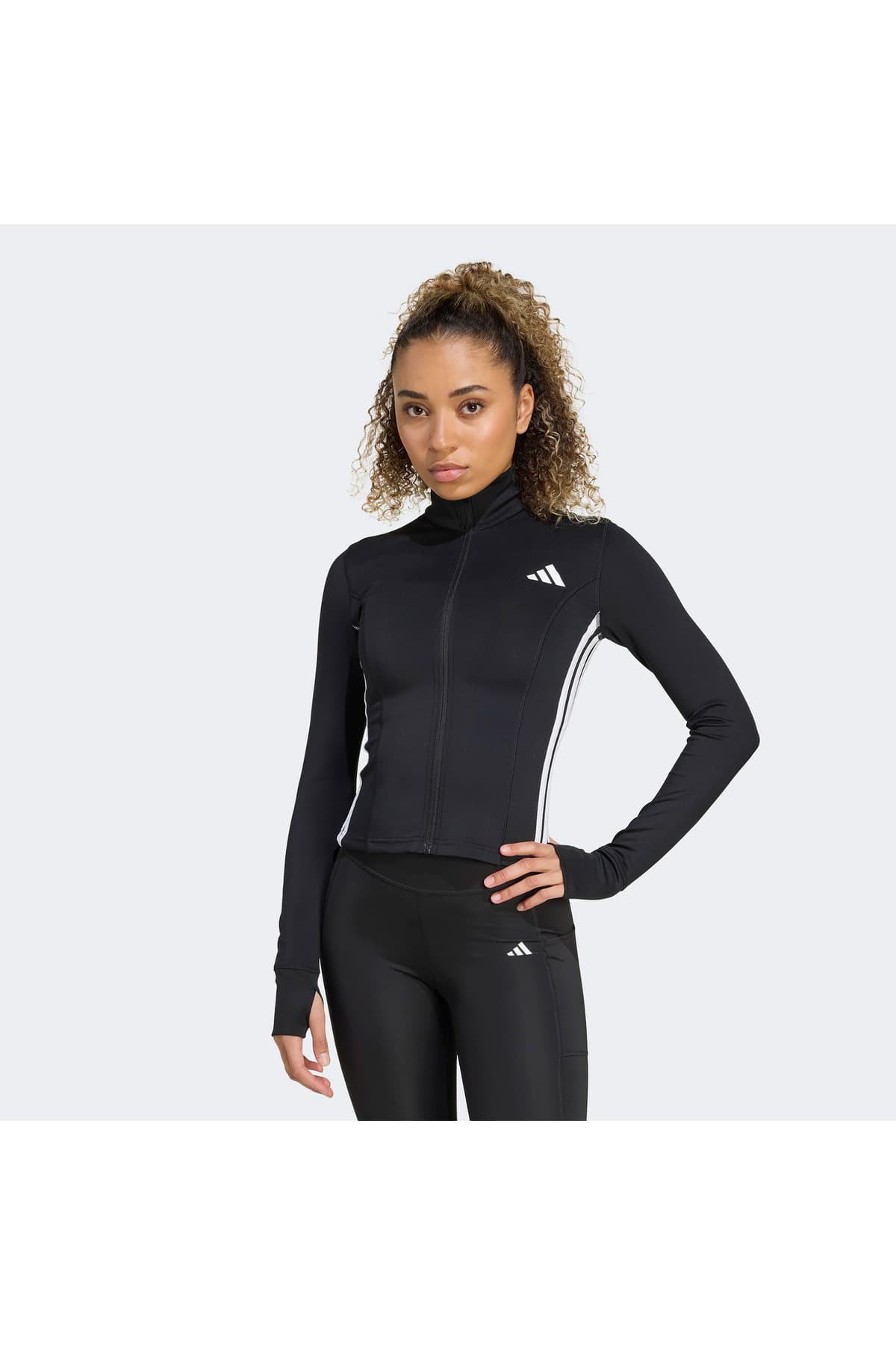 گرمکن ورزشی زنانه adidas Workout Essentials 3-Stripes مشکی گرمکن ورزشی زنانه adidas Workout Essentials 3-Stripes مشکی