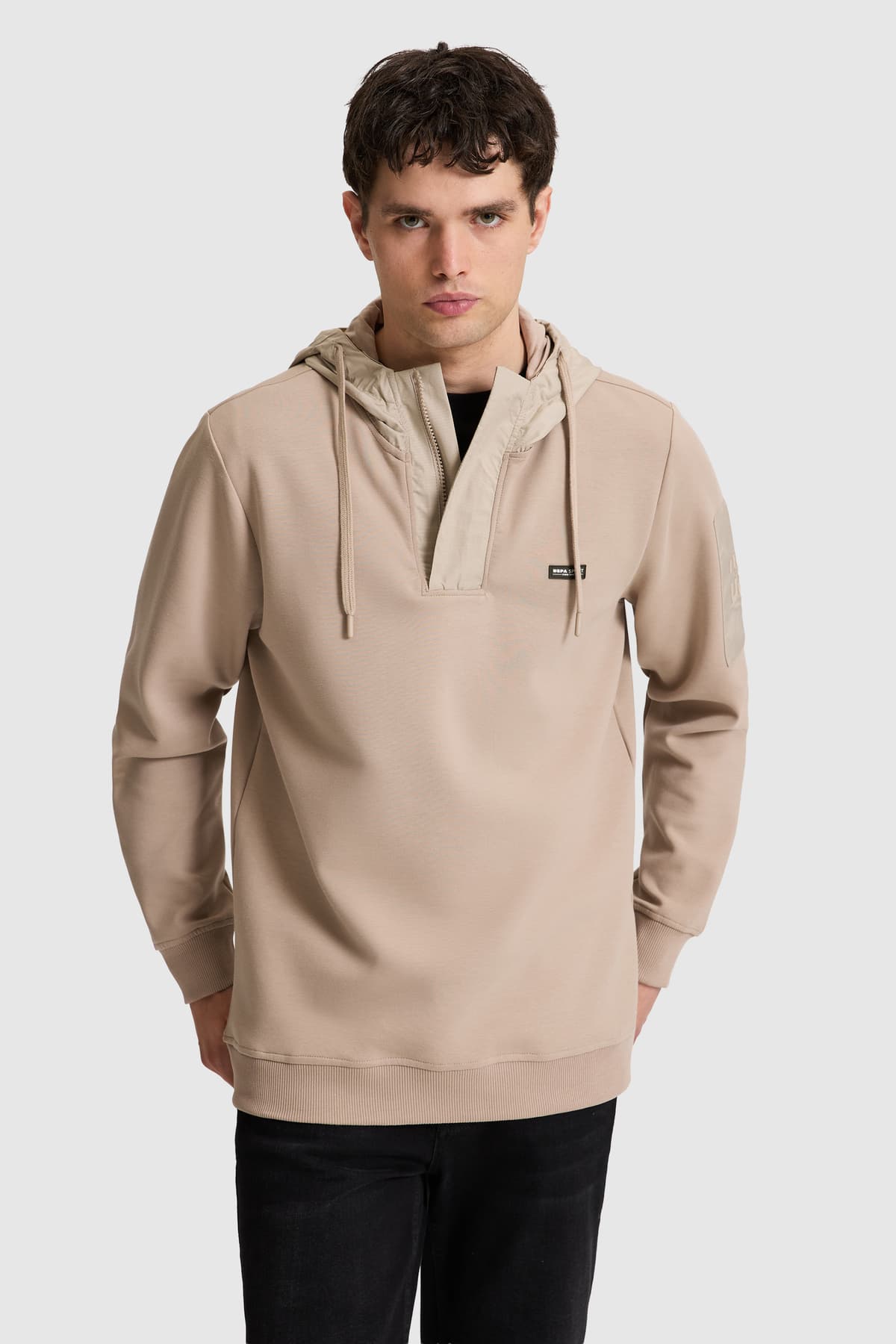 سوئیشرت مردانه U.S. Polo Assn. بژ تیره مدل 50312601-VR088 سوئیشرت مردانه U.S. Polo Assn. بژ تیره مدل 50312601-VR088