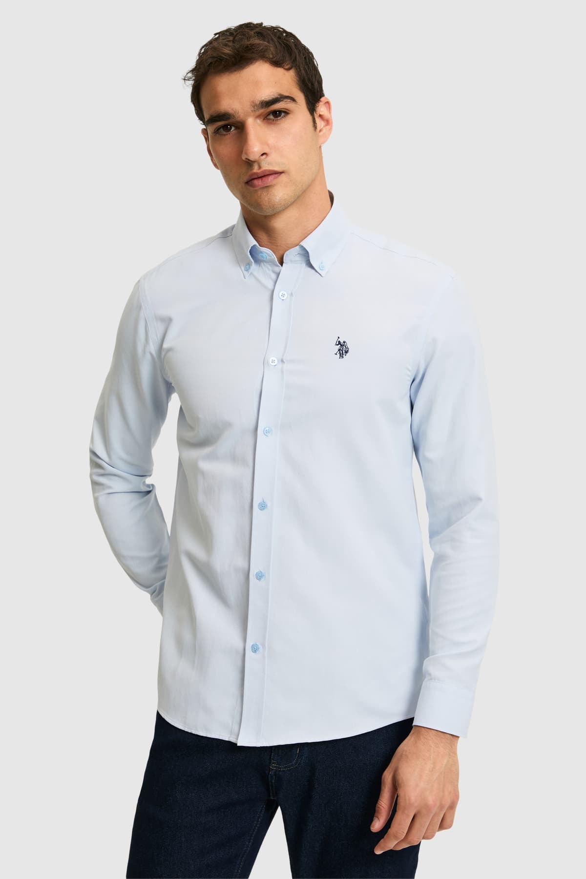پیراهن مردانه U.S. Polo Assn. مشکی آستینبلند ساده مدل 50324708-VR046 پیراهن مردانه U.S. Polo Assn. مشکی آستینبلند ساده مدل 50324708-VR046